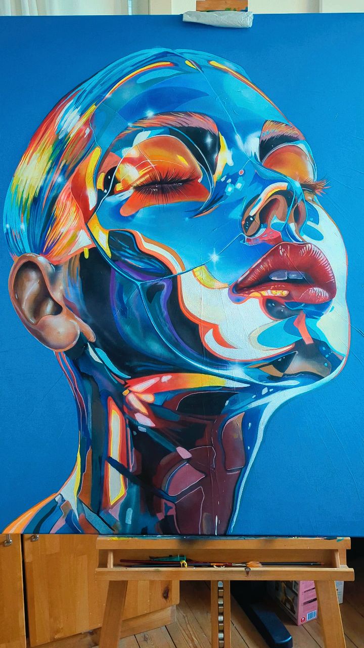 #kissedbygod #acrylicpainting #theuniverseiswithinyou #spaceart #cosmicdreams #psychodelicart