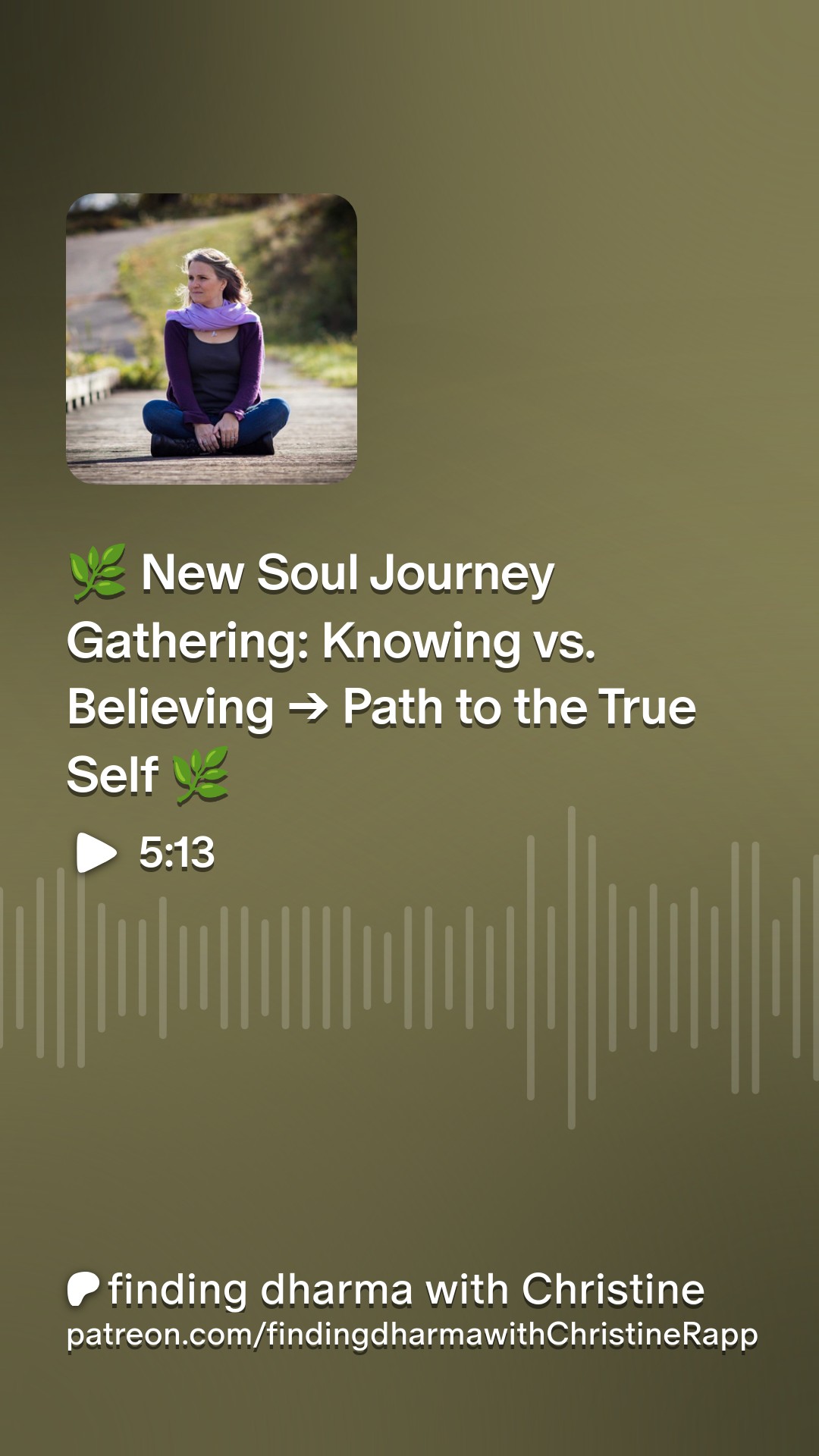 How much do you rely on your beliefsโฆ and how much on the deep knowing of who you are? ๐ฟ
โจ This monthโs Gathering explores the path from belief to knowing โ and to your True Self.
๐ป Free in September โ audio teaching + Zoom link on Patreon.
๐ป Use the link in my bio (IG) or in the first comment to register (Facebook) and join us live on Zoom.
#findingdharma #findingdharmawithchristine #SoulJourney #TrueSelf #SpiritualGrowth #InnerKnowing #BeliefToKnowing #SelfDiscovery #ConsciousLiving #PersonalGrowth #AwakeningPath