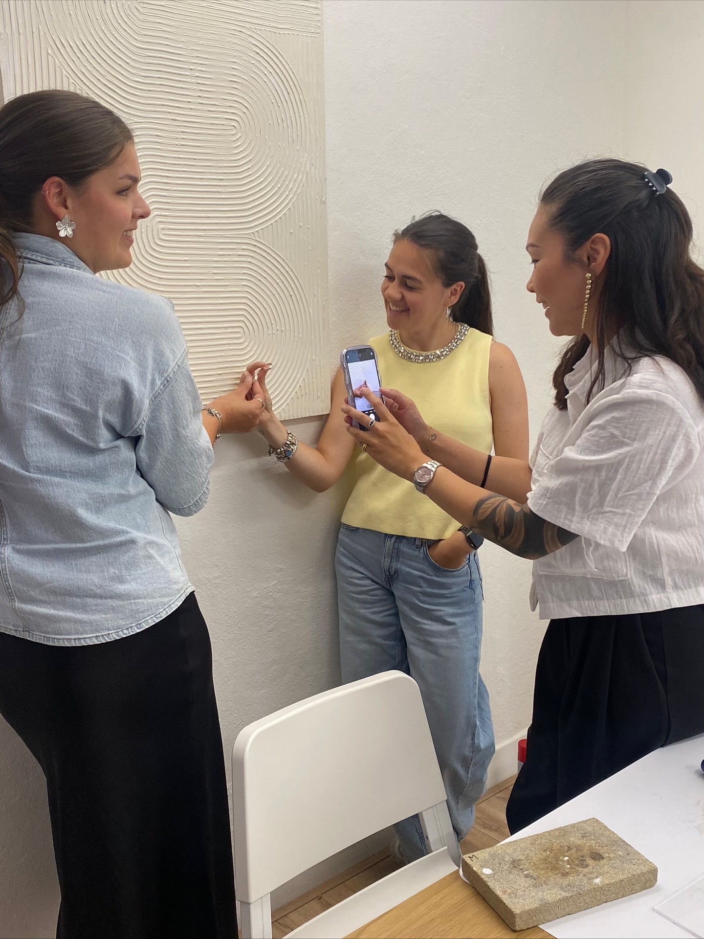 Bts and some of our (real!) gemstone designs 🥰 #amsterdam #workshops #overtoom #jewelry #handmade