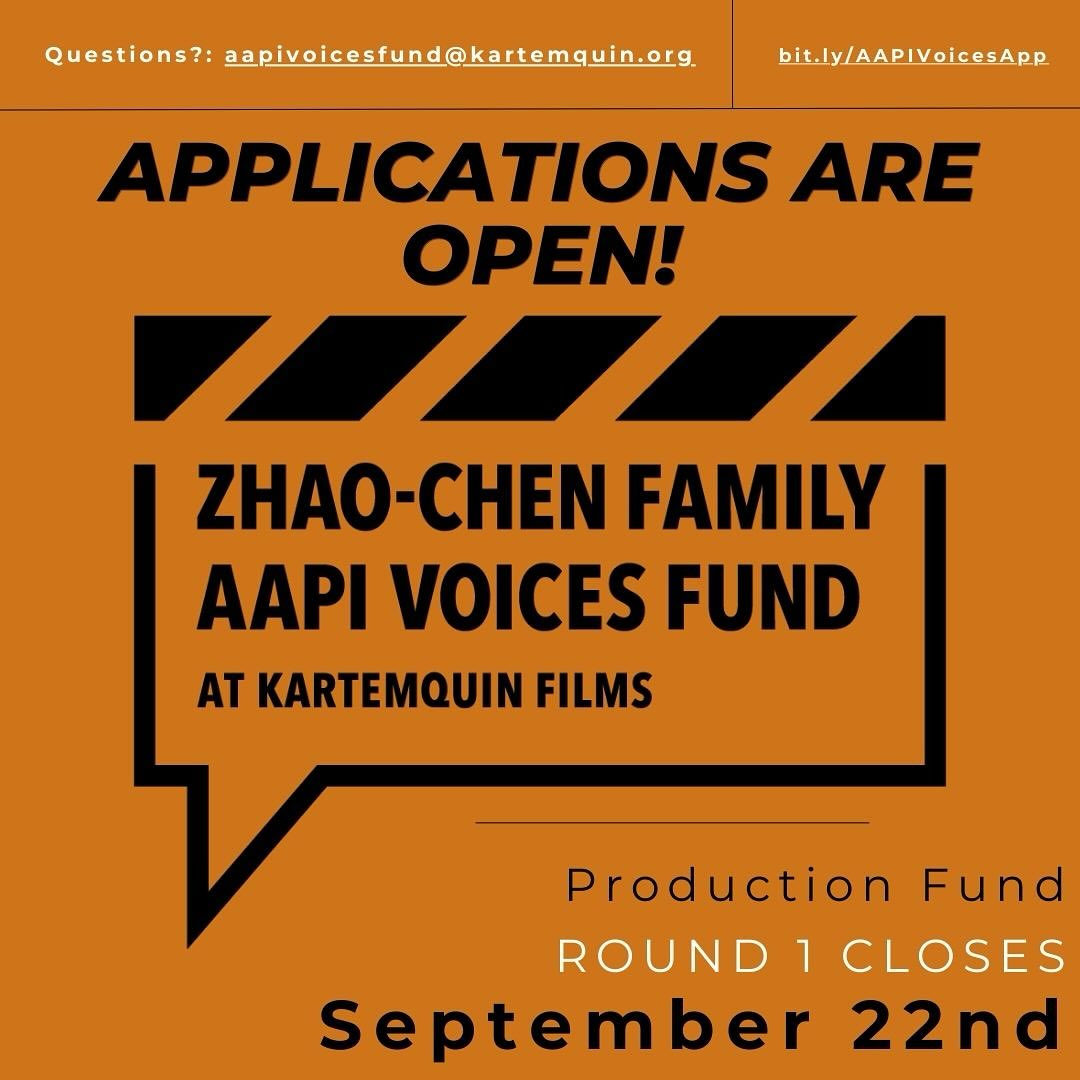 🚨 Exciting News! 🚨
We’re excited to share that applications are now OPEN for the third round of short documentary film projects in partnership with Kartemquin Films.
Three (3) filmmakers will each receive:
✨ A $40,000 grant
✨ A co-production agreement with Kartemquin
Deadline: Monday, September 22 at 6:00 PM CT
Apply here: https://kartemquinfilms.submittable.com/submit