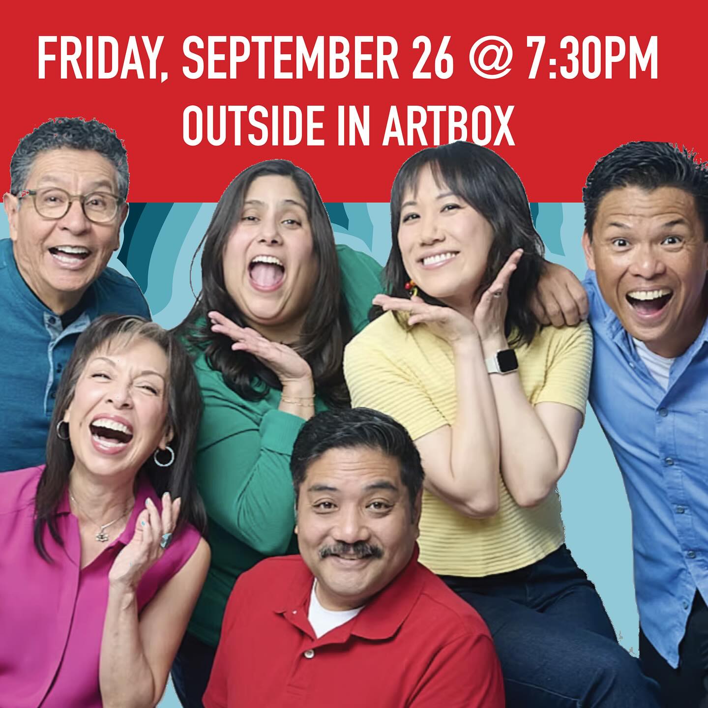 We’re back again at our favorite theatre space, @outsideinthtr for our monthly show! Friday, September 26 at 7:30pm. Get your end of summer laughs on! Hope to see you there!