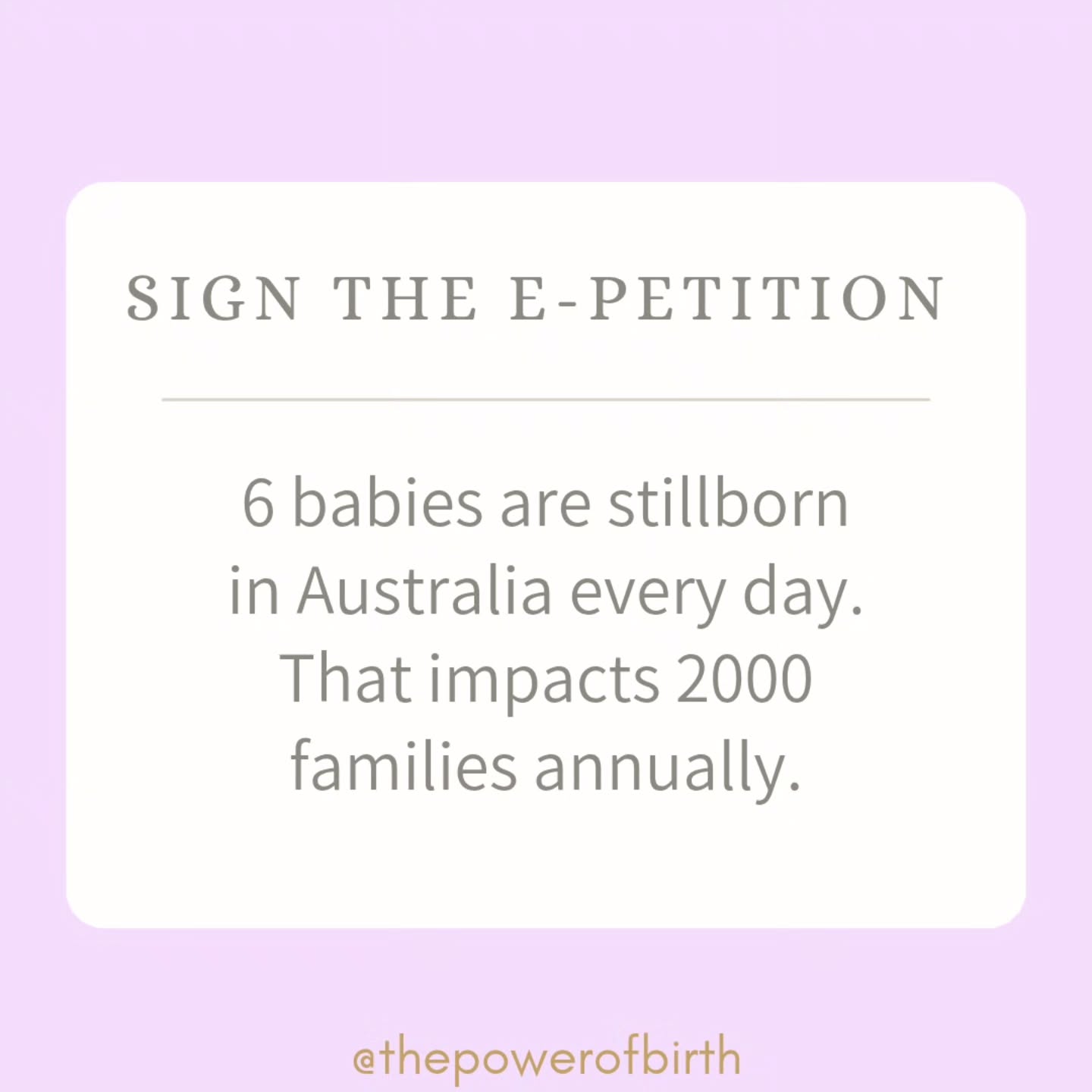 Every single day in Australia, 6 babies are stillborn. That’s over 2,000 families every year who leave the hospital with empty arms. The impact is lifelong; grief, trauma, and a silence that too often surrounds their loss.
Stillbirth doesn’t discriminate. It can happen in healthy pregnancies with no warning, but research shows there are known risk factors and warning signs like changes in a baby’s movement, no longer feeling the baby moe, pain, vaginal bleeding/fluid.
Awareness remains low, research is underfunded, and many families feel isolated and unsupported. We can change this.
We need a national campaign that puts stillbirth on the public health agenda, raising awareness, funding research, and making sure every family is supported during and after.
Together, our voices can turn this silent tragedy into action. We are stronger together.
Please sign the petition and help us make stillbirth prevention and support a national priority!
Link in bio.
Thank you for your support ❤️🩹🩷🤍
@whittakerswingsfoundation
@sandsqueensland
@rednoseaustralia
@stillbirthfoundation
@still_aware
@bearsofhope
#StillbirthAwareness #EndStillbirth #BreakTheSilence #PregnancyLossAwareness #StillbirthPrevention #StopStillbirth #ThePowerofBirth #Motherhood #Parent #Stillbirth #BabyLoss #PregnancyLoss