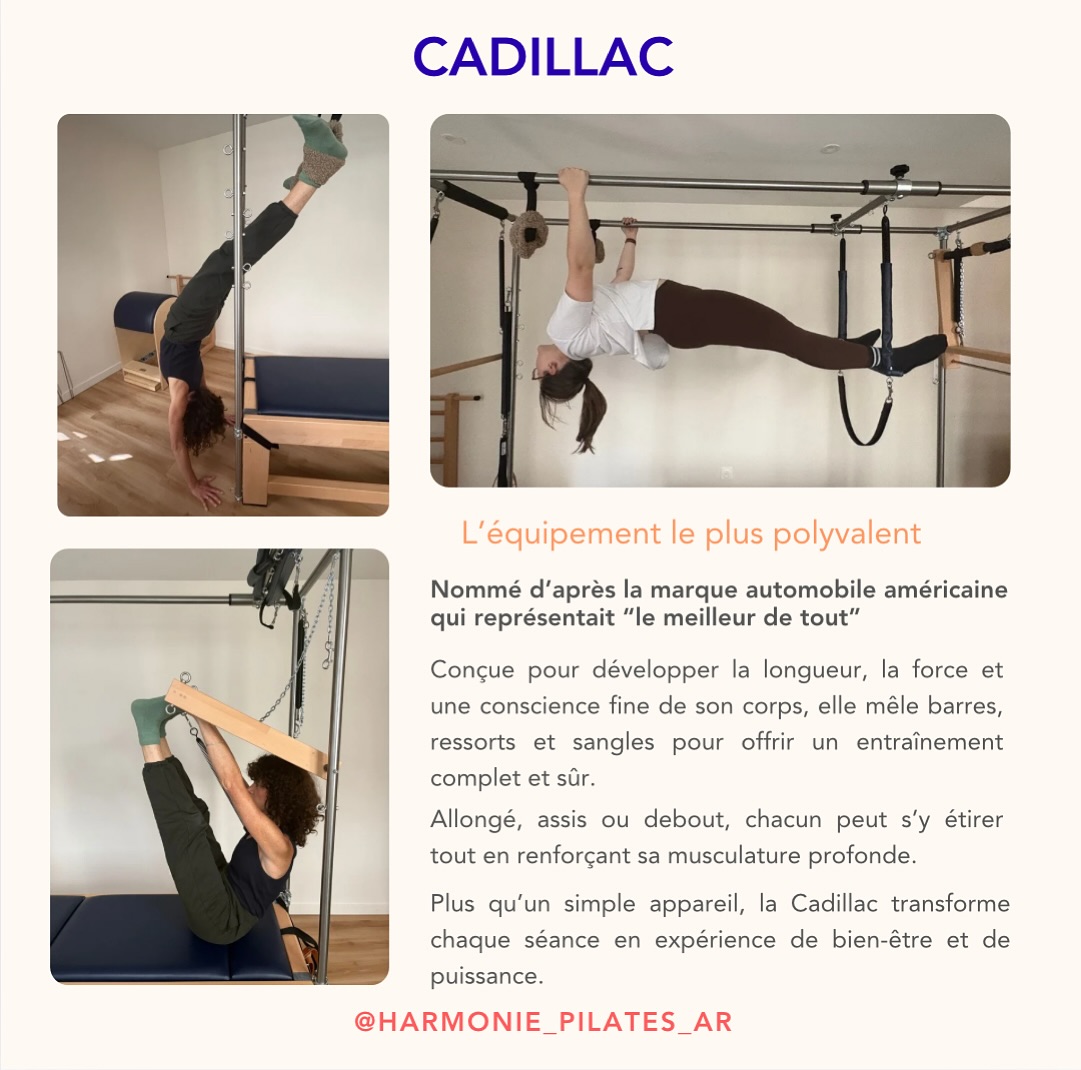le Cadillac, aussi appelé le meilleur de tout ✨. Cet appareil iconique, pensé pour être le meilleur de tout, mélange barres, ressorts et sangles pour un entraînement complet.
💪🏻Renforce en profondeur
🧘🏼♀️Étire le corps de la tête aux pieds
🌟Développe longueur et mobilité en toute sécurité
Que tu sois débutant ou confirmé, chaque séance sur le Cadillac est un vrai boost d’énergie et de bien-être !
📍Viens le découvrir au Harmonie Pilates Studio et ressens la différence ! #pilates #strasbourg #cadillac #bienêtre