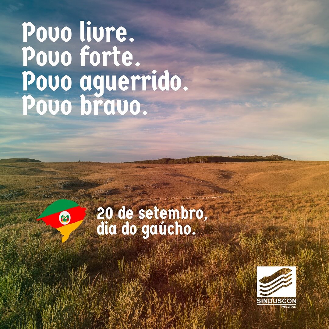 🌾🔥 20 de setembro – Dia do Gaúcho
A data que marca a coragem, a bravosidade e a determinação de um povo que constrói sua história com trabalho, honra e tradição.
No campo, nas cidades e também na construção civil, o espírito gaúcho segue firme, transformando desafios em conquistas.
💪 Que a força e o legado farroupilha sigam inspirando nosso setor e nossa região!