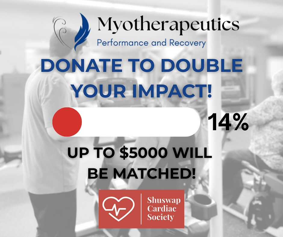 💙 A huge thank you to everyone who has already donated to our Shuswap Cardiac Society Matching Campaign!
We’ve reached 14% of our $5,000 goal, and every dollar you’ve given so far is being doubled thanks to our matching sponsor. That means your impact is going twice as far to support local cardiac rehab and heart-health programs right here in our community.
There’s still time to be part of this—the campaign runs until the end of the month. Every contribution, big or small, gets matched and helps us bring vital, accessible programs to those who need them most.
🙏 Thank you again for your generosity and belief in what we’re building.
Let’s keep the momentum going and hit that $5,000 mark!
Donation link in Bio 🔗🔗