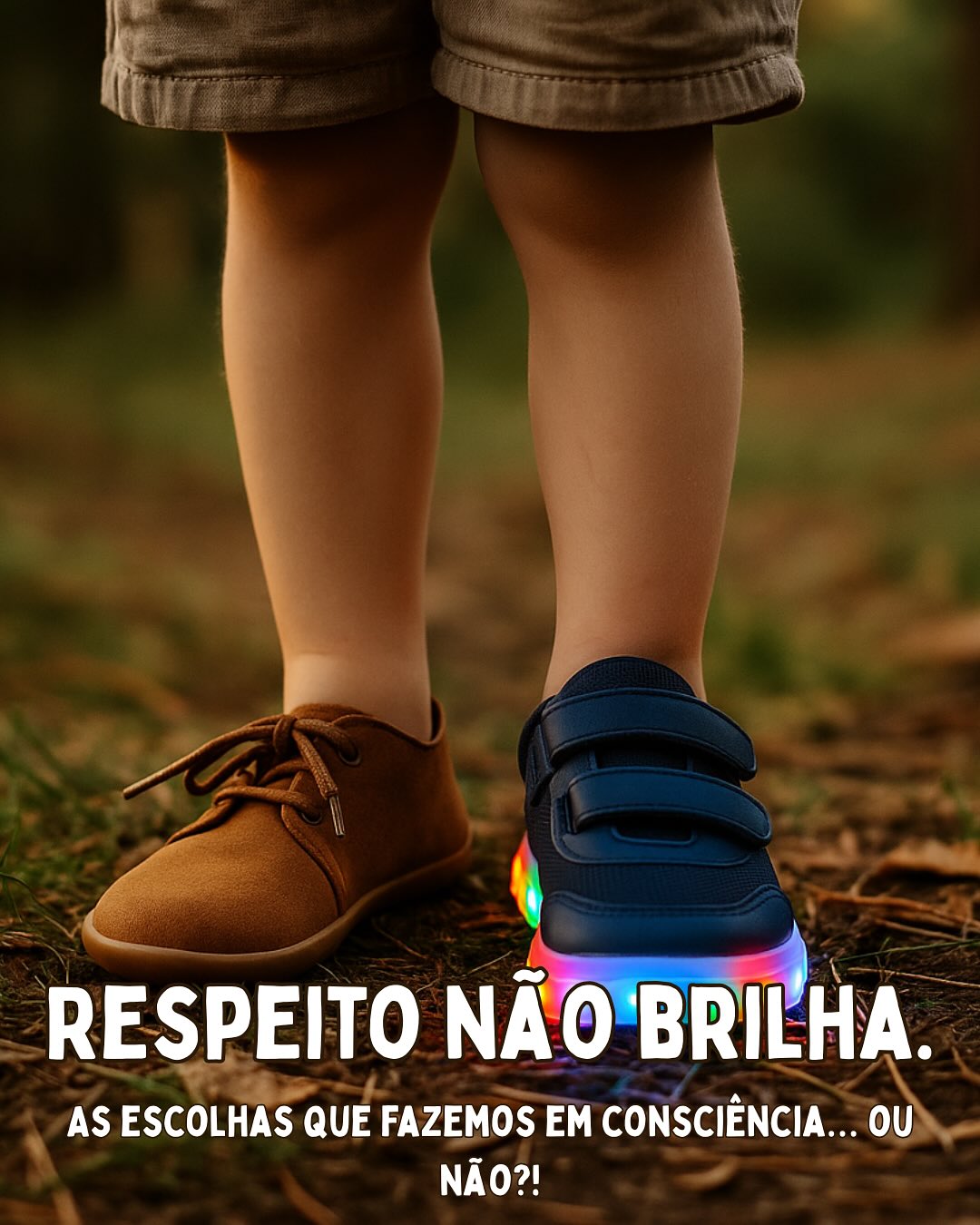 Agora que estamos a regressar às aulas, é natural querer dar o melhor aos nossos filhos: roupa nova, materiais novos, sapatos novos.
Mas e se o melhor não for o mais chamativo?
A verdade é que há escolhas que parecem respeitadoras — e não são.
Os sapatos “barefoot” com luzes intermitentes são um exemplo disso.
- A luz atrai. Mas também distrai.
- Desregula.
- Estimula em excesso.
- Cria sobrecarga sensorial (ainda pior em crianças neurodivergentes).
- Interfere no foco, no jogo simbólico, na autorregulação.
- Prejudica a sala de aula e o recreio.
Respeitar os pés é importante.
Respeitar os sentidos também.
Nas nossas escolas temos a sorte de poder andar descalços lá dentro e lá fora, mas muitas não o têm.
E na escola, não faz sentido levar para o recreio algo que atrapalha os colegas ou tira foco ao que importa: brincar, criar, crescer.
Escolhe com consciência.
Questiona o marketing.
Defende o que é simples e verdadeiro.
O futuro agradece, e os sentidos dos nossos filhos também.
Esta reflexão é fruto de anos a observar, escutar e sentir no corpo o que tantas crianças vivem.
E é também fruto do trabalho incansável da Patricia @geppetto_bypatricia, grande impulsionadora dos sapatos respeitadores em Portugal e da consciência que tantos pais hoje já têm do movimento livre, graças a ela e a vozes como a dela.
👉 Se esta mensagem te fez sentido, partilha.
O respeito começa nas pequenas escolhas.
Vamos começar o ano com o pé direito.💛