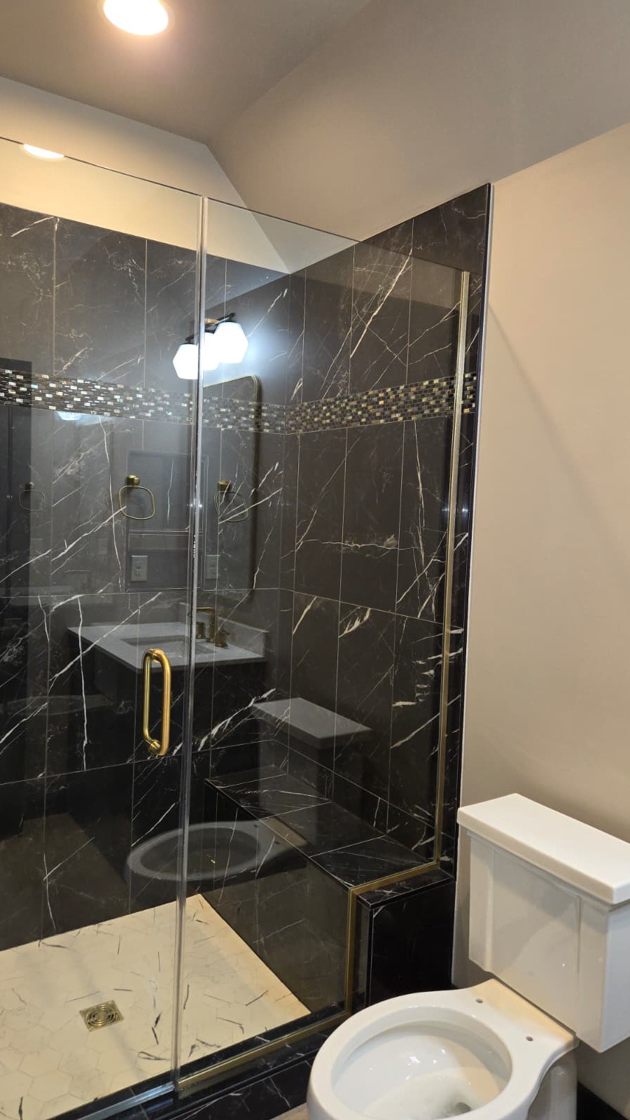 Weโve been waiting for this!!! ๐๐ #homerenovationideas #bathroominspo #marble #interiordesign #raleigh