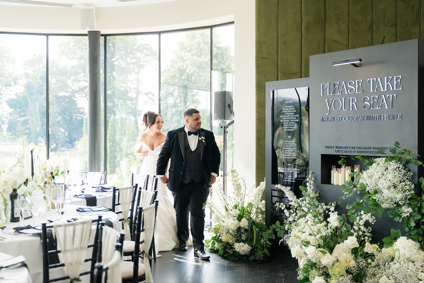 Zoe and Gareth ~
When this booking came in with @sarahlouiseweddingplanner and we discussed ideas. I was SO excited. I am a monochrome girl through and through so to do a full black on black statement table plan surrounded by florals from the insane @evefrancescadesigns made me unbelievably happy!
Zoe and Gareth put all of their trust in Sarah to pick the right suppliers and so that recommendation and recognition from Sarah for me to get it perfect was a complete honour.
AND THEN, to see their reaction - it was priceless.
It may only seem like a table plan to some, but when it means that much to a couple and you see the emotion from it - there is no better feeling!
The gorgeous team:
Wedding Planner:@sarahlouiseweddingplanner
Venue: @santffraedhouse
Videographer: @steveratcliffefilms
Photographer: @staceyclarkephotoweddings
Content creator: @betweentheshots.content
Florist: @evefranscescadesign
Dress: @allabouteve
2nd dress: @evaashley
Robe: @evaashley
Suit: @dyfedmenswear
Makeup bridesmaids: @nicolamua
Makeup bride: @zoetrigwell
Hair: @n20hla
Ceremony singer: @ryandaviesmusic @satoriweddings
Drinks reception sax: @satoriweddings
Wedding breakfast and evening entertainment:@thefunctionband
Stationery & Signage: @km_stationeryanddesign
Table scape decor:@simplybowsandchaircoverwales
Disco balls: @ohsocurious
Tattoo:@finelineboy
#weddingreception #weddingbreakfast #weddingreveal #weddingsignage #weddingsign #weddingtableplan #weddingseatingchart #weddingseatingplan