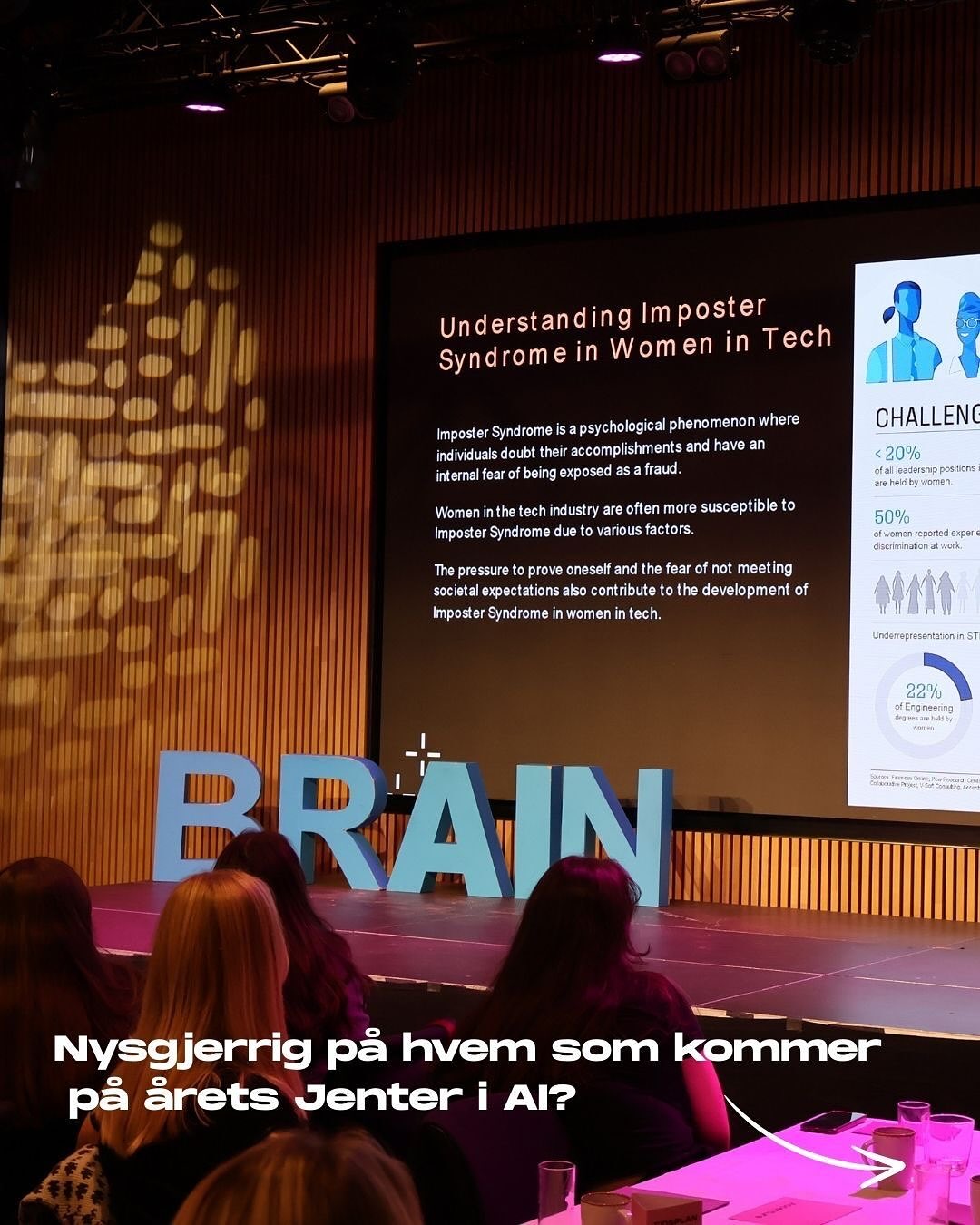 Disse RÅ damene skal på scenen under årets Jenter i AI!🙌 Dette vil du ikke gå glipp av!💙