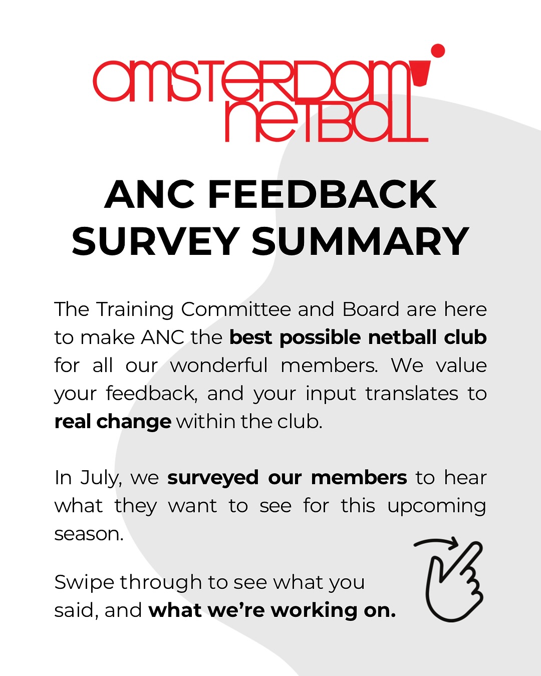 We asked you for your feedback on our last session and we hear you! ❤️ We exist to create a friendly, inclusive club. We hear you and we are taking action! Swipe through to see what we are doing for this season to make it our best yet 🏐❤️