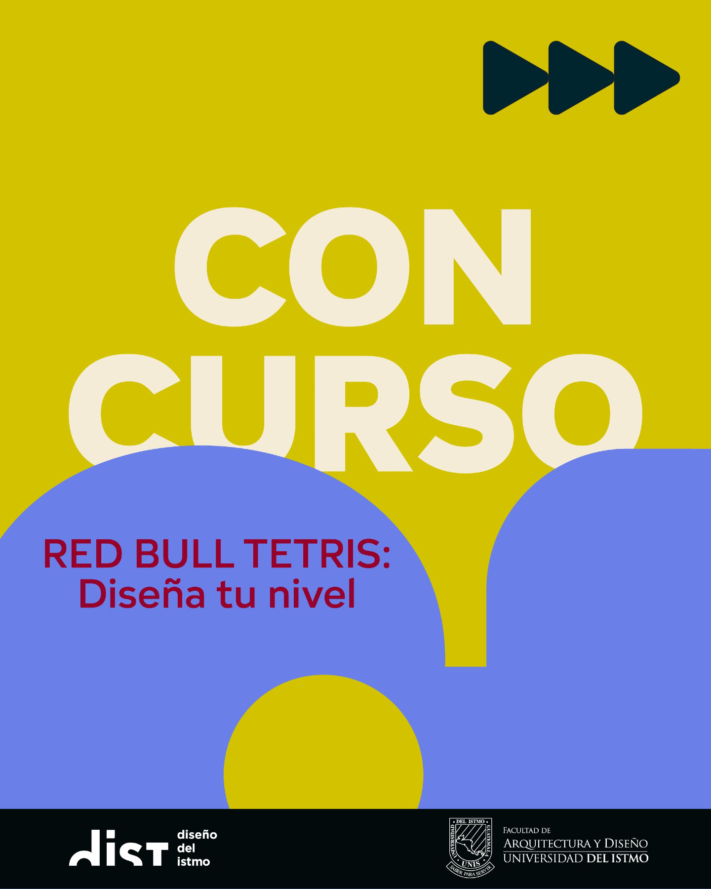 🎮⚡ RED BULL TETRIS: Diseña tu nivel ⚡🎮
Una activación que mezcla mente + concentración + creatividad con el universo visual de Tetris y la energía de Red Bull. Estética retro, colores vibrantes y composiciones dinámicas.
🧩 Reto
Diseña un póster que fusione la identidad de Red Bull con los elementos de Tetris: bloques, ritmo visual, colores potentes, estética retro y dinamismo.
📍 Taller creativo oficial – 24 de septiembre
Durante el taller recibirás todos los lineamientos, inspiración y ejemplos necesarios para desarrollar tu propuesta.
✅ Para participar debes seguir @redbullguate y @dist.unis.
👉 La fecha de entrega se anunciará en el taller.
🏆 Premios
Entrada doble VIP a la final de Tetris Guatemala
La pieza ganadora será diseñada, enmarcada y parte de los premios oficiales del evento
🎁 Sorteo exclusivo en el taller
Entre los asistentes se rifará una gorra oficial de Red Bull Racing F1.