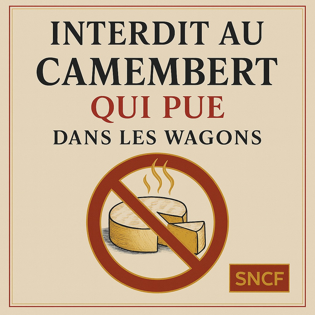 Aujourd’hui TER Caen–Paris 🚂
Exceptionnel : j’ai pris… seconde classe.
Problème n°1 : trouver sa place.
Numéros invisibles, passagers français et américains perdus → embouteillage dans les couloirs. Heureusement, on est bilingue…
Problème n°2 : l’épreuve olfactive.
À 9h58, mes narines piquent : quelqu’un a sorti un camembert.
(Seriously ?!)
En Thaïlande, le durian est interdit dans les hôtels et aéroports. Pourquoi ? Parce qu’une odeur peut suffire à gâcher toute une expérience client.
Alors @sncfconnect @sncfvoyageurs , c’est pour quand le panneau :
🚫 « Camembert interdit à bord » ?
Même en seconde classe, un minimum est requis, ça s’appelle du service public.