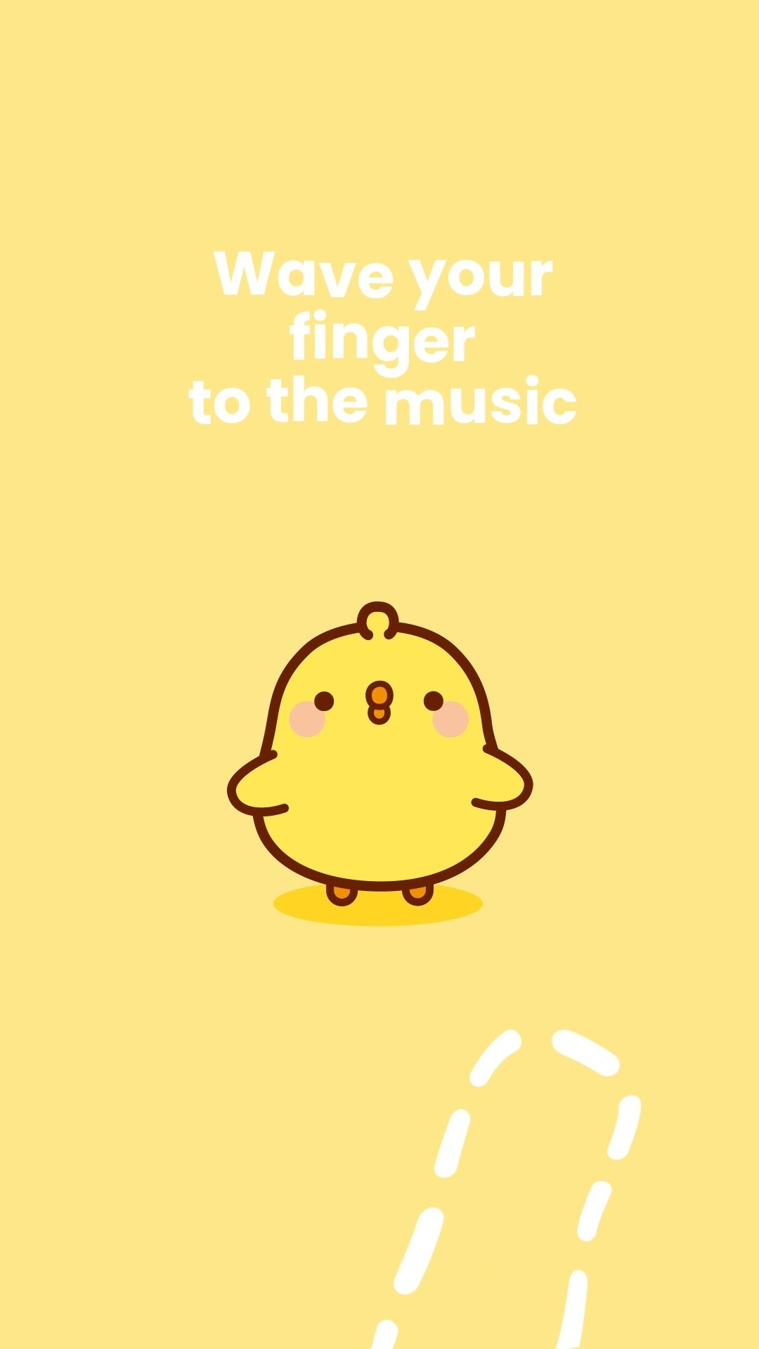 Listen to the music and light up Piu Piu with your finger 💛