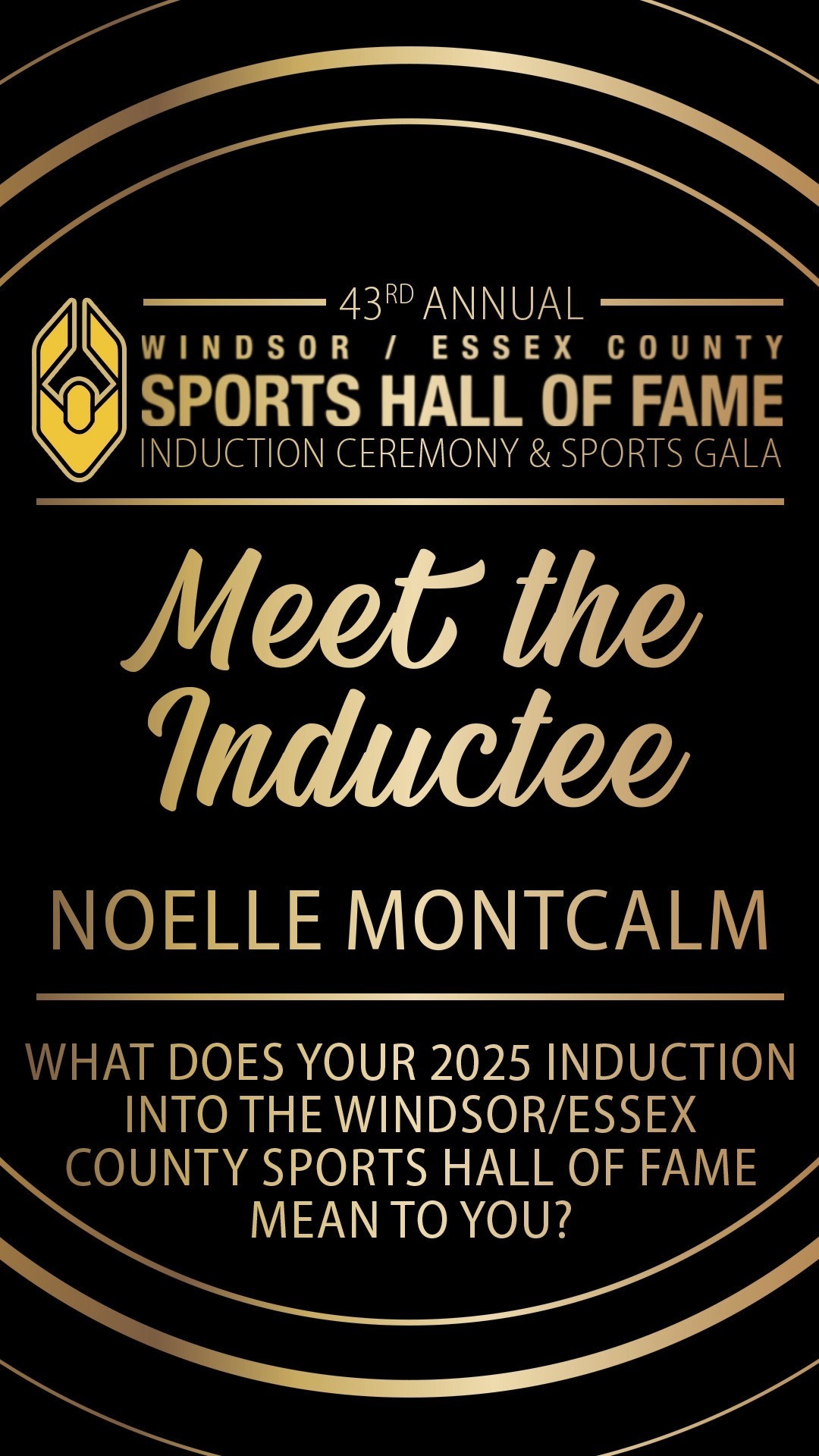 🏃♀️ Hear from Noelle Montcalm herself as she speaks to how much it means to be inducted into the Windsor/Essex County Sports Hall of Fame!
.
Join us in Honouring Noelle at our 43rd Annual Gala on Saturday November 8th at the Ciociaro Club of Windsor!
.
To purchase tickets 🎟️ use the link in our bio, or visit www.WECSHOF.com
.
.
#wecshof #HallOfFame #Gala #Athletes #Builders #Inductees #windsoressex
#windsor #Sports