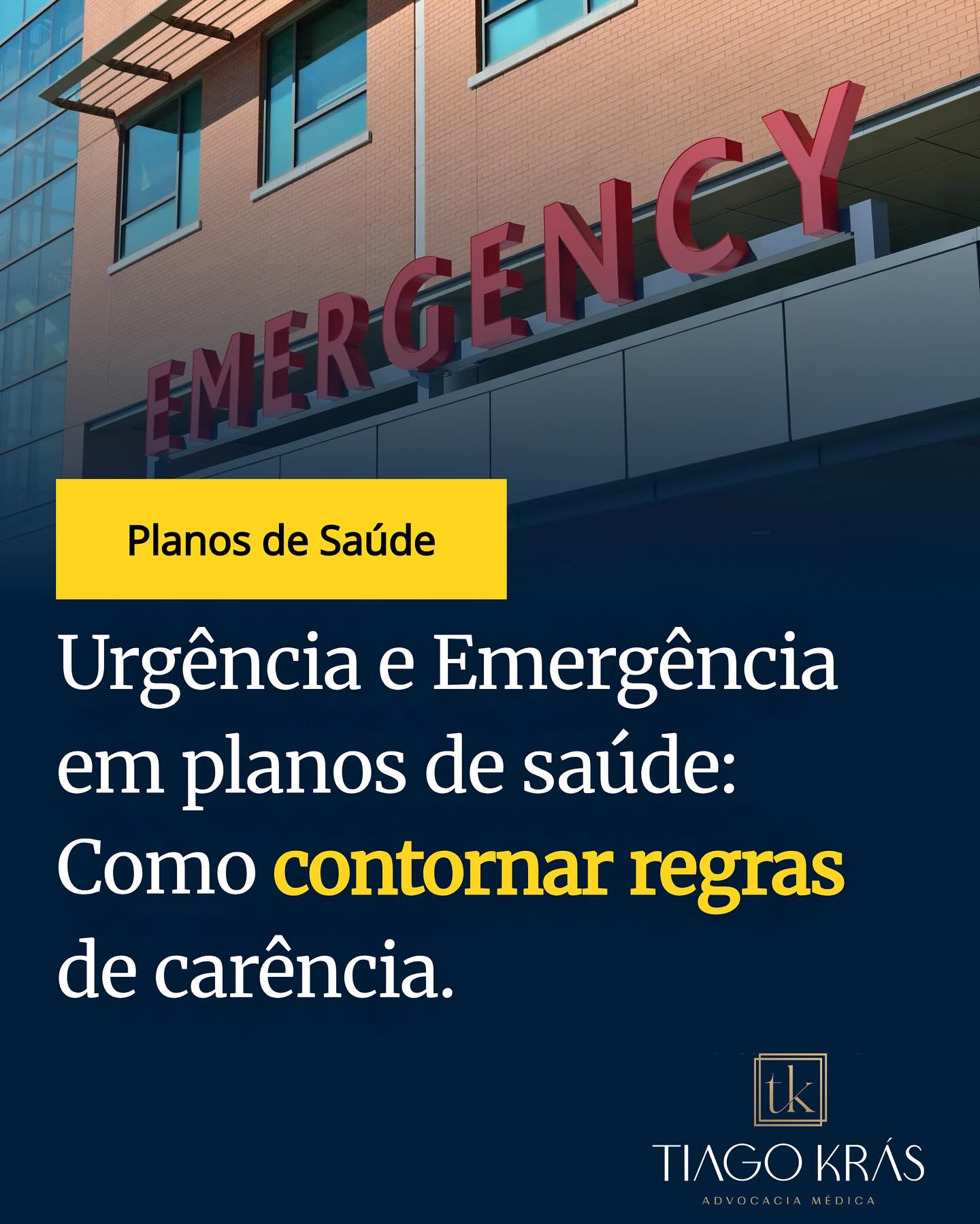 Urgência e Emergência em planos de saúde permitem contornar regras de carência com laudos médicos
>Planos de Saúde
1. O que são situações de urgência em planos de saúde?
São situações que exigem atendimento médico imediato para evitar risco à vida ou danos graves à saúde. Nesses casos, os planos de saúde devem garantir cobertura, mesmo que ainda exista período de carência a cumprir.
2. EXEMPLOS:
Urgência: quando o paciente apresenta uma complicação aguda da doença ou do tratamento, como dor intensa, febre alta por baixa imunidade (neutropenia febril), falta de ar ou obstrução intestinal. Precisa de atendimento rápido para evitar piora.
Emergência: quando há risco imediato de morte ou de dano grave e irreversível, como hemorragia interna, insuficiência respiratória, choque séptico ou obstrução total de vias aéreas. Exige atendimento imediato.
3. Carência x Urgência
Em casos de risco iminente à vida (câncer por exemplo) a vida prevalece sobre a espera contratual. Lei dos Planos de Saúde garante cobertura em situações de urgência e emergência, mesmo durante o prazo de carência.
4. As decisões sobre o tema:
O Tribunal de Justiça do RS tem reiterado que é abusiva a negativa de cobertura em razão de prazo de carência quando a situação envolve risco imediato à saúde e à vida do paciente. Muitos pacientes não sabem, mas podem exigir judicialmente o tratamento imediato.
5. Como resolver problemas na cobertura?
O primeiro passo é solicitar a negativa por escrito, pois esse documento serve como prova em eventual processo. O segundo é guardar todos os relatórios e laudos médicos, que demonstram a gravidade da doença e a urgência do tratamento. Por fim, o paciente deve procurar um advogado especializado em Direito da Saúde, pois em situações de câncer ou outras doenças graves, é possível ingressar com ação judicial e obter uma liminar que garante a cobertura imediata, mesmo antes do término da carência contratual.
Gostou do conteúdo?
Compartilhe com quem precisa saber mais sobre planos de saúde e emergências!