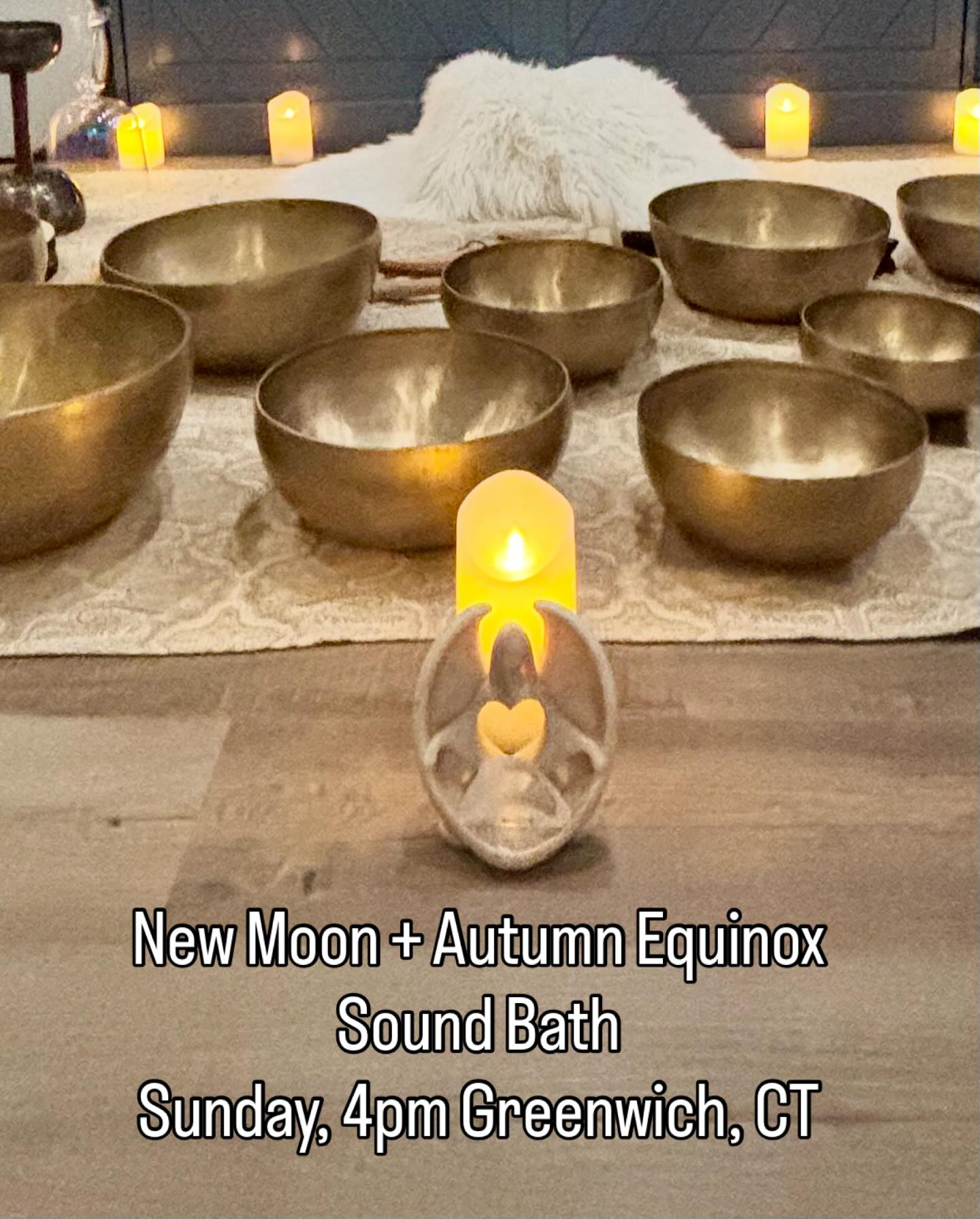 🌑✨ New Moon in Virgo + Autumn Equinox Sound Bath 🍂
This New Moon + partial solar eclipse is a cosmic reset — a chance to release, realign & plant fresh intentions.
On the Autumn Equinox, day + night stand in perfect balance. Join us in sacred sound to ground, restore & open to renewal.
📍 Greenwich, CT
🗓 Sunday, Sept 21st | 4 PM
🔗 Registration link in bio
#NewMoonInVirgo #SolarEclipse2025 #AutumnEquinox #SoundBath #SoundHealing #VirgoSeason #EquinoxEnergy #EnergyHealing #HealingWithHollyConetta#VibrationalHealing #SeasonalShift #NewBeginnings #GreenwichCT #WellnessEvents