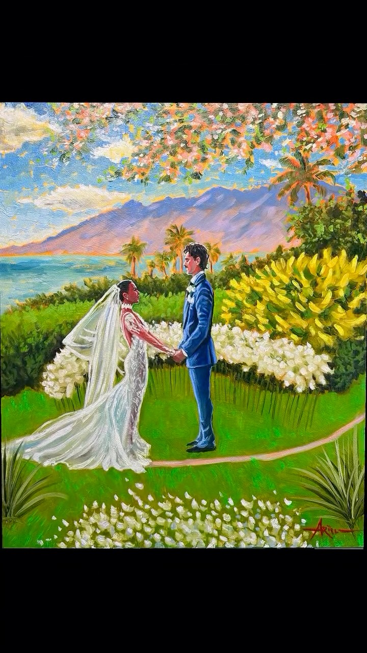 đşâ¨ Live Wedding Painting at Hotel Wailea â¨đş
This moment with Tanner & Caitlin felt like pure Maui magic, the ocean breeze, golden light, and the dramatic West Maui Mountains rising behind them. I painted this scene live on their wedding day at Hotel Wailea, capturing the lush gardens, the Pacific, and the vibrant energy of their love.
đ¨ Each brushstroke holds a piece of their story, creating a one-of-a-kind keepsake theyâll treasure forever.
If youâre dreaming of a wedding keepsake as unique as your celebration, Iâd love to paint your story too. đżđ
#LiveWeddingPainting #MauiWeddingArt #HotelWailea #WestMauiMountains #WeddingArtist #DestinationWedding #MauiWedding #LivePainter #WeddingKeepsake #ArielQuirozArt