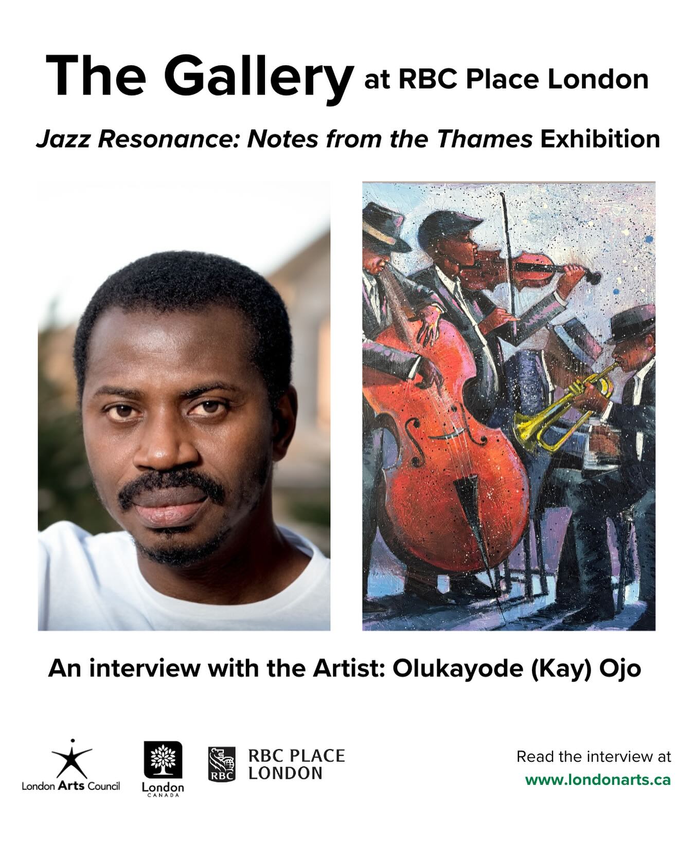 Olukayode (Kay) Ojo is a Nigerian-born Canadian artist whose work blends contemporary and traditional African influences into a bold, abstract expressionist style.
A graduate of the University of Benin, where he studied under renowned contemporary art masters, Kay earned a Bachelor of Arts degree with First Class Honours. His art is defined by spontaneity, loose brushstrokes, and emotive storytelling.
His paintings have been exhibited in prestigious venues, including the 2022 Art à la Carte exhibition at the Legislative Building in Toronto. His works are also held in the collections of Museum London and The Art Emporium in Port Stanley. He has painted portraits of notable figures, including former Nigerian President Chief Olusegun Obasanjo.
Visit the exhibition through the main doors at RBC Place London on York St. on the upcoming dates:
Sept. 17 | 10:00am - 7:00pm
Sept. 18 | 10:00am - 2:00pm
Sept. 26 | 12:00pm - 8:00pm
Sept. 27 | 5:00pm - 7:00pm
Sept. 29 | 12:00pm - 2:00pm
Sept. 30 | 10:00am - 4:00pm
To read our interview with Kay, visit our link in bio.
@rbcplacelondon
@kays.art_studio
#LdnOnt #LdnArtsCouncil