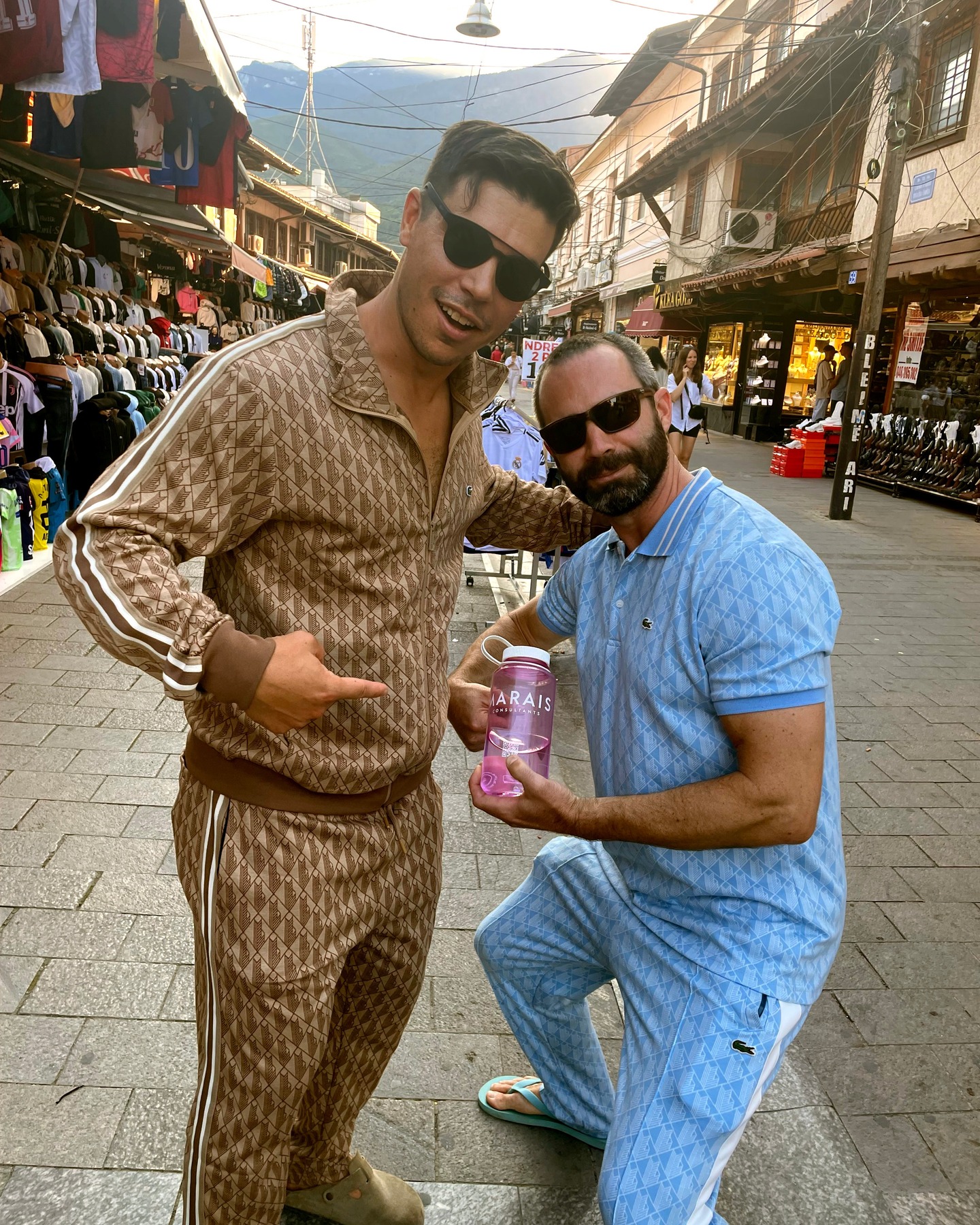 Structural Engineer Trevor is seen here with Marais's "First Husband" aka Mr. Jenny Snape on a recent Balkan adventure.
#maraisaway #tracksuitseason #gëzuar