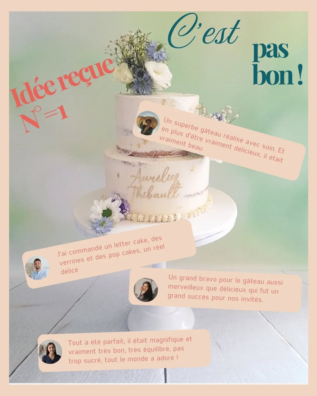 Ces idées reçues ont la vie dure mais on va essayer d'y voit plus clair :)
Idée reçue ##legout : Je teste constamment des nouvelles recettes, même quand la carte des saveurs ne change pas eh bien ce sont les ingrédients, les techniques, les dosages, les ajouts subtils qui font évoluer les recettes pour offrir toujours mieux. Et bien sûr des ingrédients de QUALITÉ
Idée reçue #tendance : oui le cake design c'est tendance, et tant mieux ! Car il a permis de découvrir une autre façon de se régaler, de faire plaisir, de surprendre, de graver les moments heureux. Il suffit juste de trouver la bonne cake designer qui le fait avec amour et professionnalisme ;)
Idée reçue #prix : on ne va pas se mentir, les gâteaux personnalisés demandent un investissement important car il s'agit de pâtisserie sur-mesure mais le résultat en termes d'émotion est largement à la hauteur
Alors, quelle idée reçue je t’ai aidée à déconstruire aujourd’hui ?
En as-tu entendu d'autres ? Je suis curieuse
J’ai réalisé ce post pour le #challengeroadtoinsta de @audrey.embarekrollin.