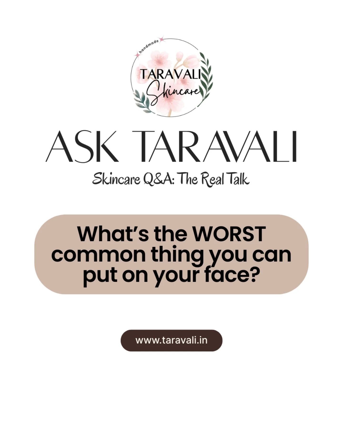 Let’s talk about coconut oil and skincare.
Coconut might look like a skincare hero, but here’s the truth: it’s highly comedogenic, meaning it clogs pores.
Over time, this can cause blackheads, whiteheads, and acne. That’s exactly why I never use coconut oil in any Taravali product. Not a drop. Ever.
But then why did our grandmothers swear by it?
Simple: coconut oil was one of the easiest, most accessible oils available. In the olden days, people didn’t have easy access to lightweight, non-comedogenic oils. Coconut was cheap, abundant, and did a good job at surface-level moisturization.
But why do people continue to use it today despite knowing its high comedogenic rating?
Because marketing is powerful. Coconut oil is still promoted as “natural” and “nourishing,” so many assume it must be universally good for skin. But “natural” doesn’t always mean “safe for all skin types.”
In skincare, coconut oil mostly acts as a filler. It's cheap, makes the product look rich and heavy due to its thick consistency, and because most people know it, it's easy to sell.
At Taravali, I consciously don't use coconut oil. Instead, I blend oils that deeply nourish without suffocating your pores.
Skincare evolves when knowledge evolves. And your skin deserves better than yesterday’s shortcuts. Isn't it?