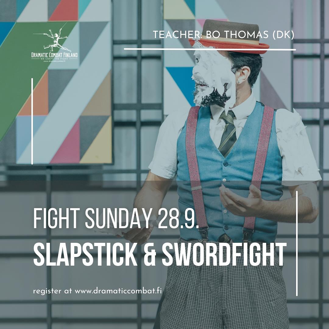 Dive into the lively world of daring sword fights and daring duels with NSFS Teacher, Fight Director and Stunt Performer Bo Thomas (DK). Whether you’re interested in the flamboyance of pirate battles or the comedic timing of slapstick chaos, this workshop will help you develop your stage combat skills with a focus on timing, precision, and expressive movement.
Bo Thomas has been in hundreds of films, fought on hundreds of stages, fight directed dozens of plays, and has fallen down most staircases in København. He is one of the go-to Fight Directors for The National Theatre, Fredericia Musical Theatre, The National Opera, The Royal Theatre, Malmö Opera and many others.
Read more and register on our website!
#stagecombat #slapstick #swordfight #nordicstagefightsociety #dramaticcombatfinland
@nordicstagefight