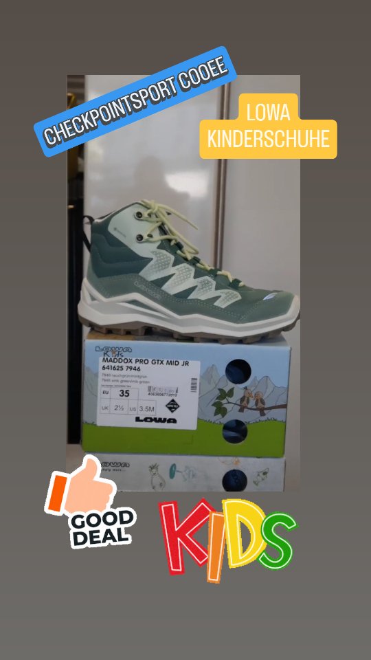 ANGEBOT 👧🩷🧒🩵
LOWA Kinderschuhe -20%
Color Kids Schuhe -30%
Schauts vorbei im CCHECKPOINTSPORT COOEE 🤗