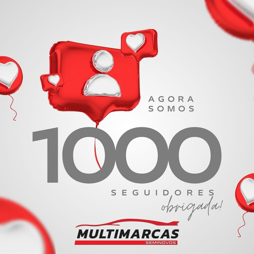 🎉👏 1.000 seguidores! 👏🎉
Cada curtida, cada comentário e cada mensagem fez parte dessa conquista. A estrada só está começando! 🚘✨ Rua Serra da Santana, 2415 - Cascavel/PR