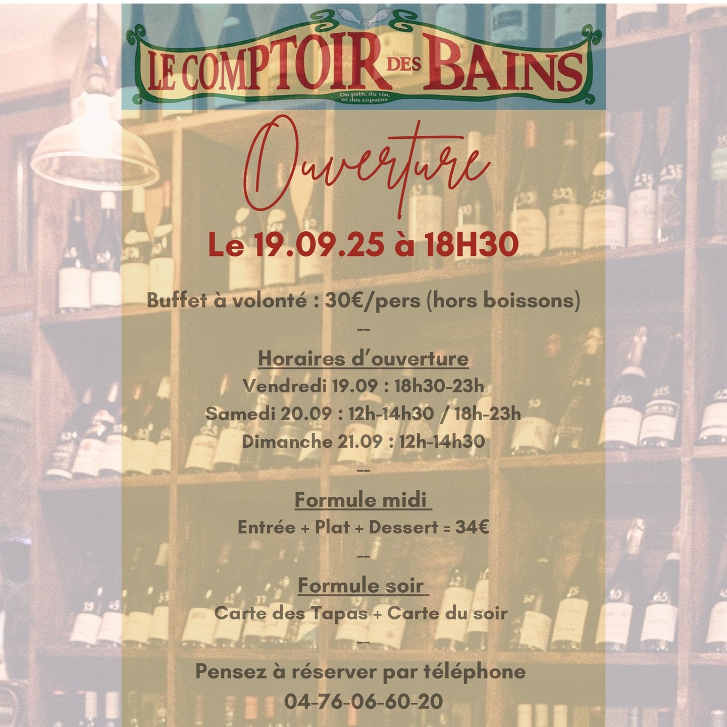 Le Comptoir des Bains, petit frère de l'Hôtel des Bains (@hoteldesbains.charavines) ouvre ses portes vendredi 19 septembre 2025 ! #hoteldesbainscharavines #bestwinelist
