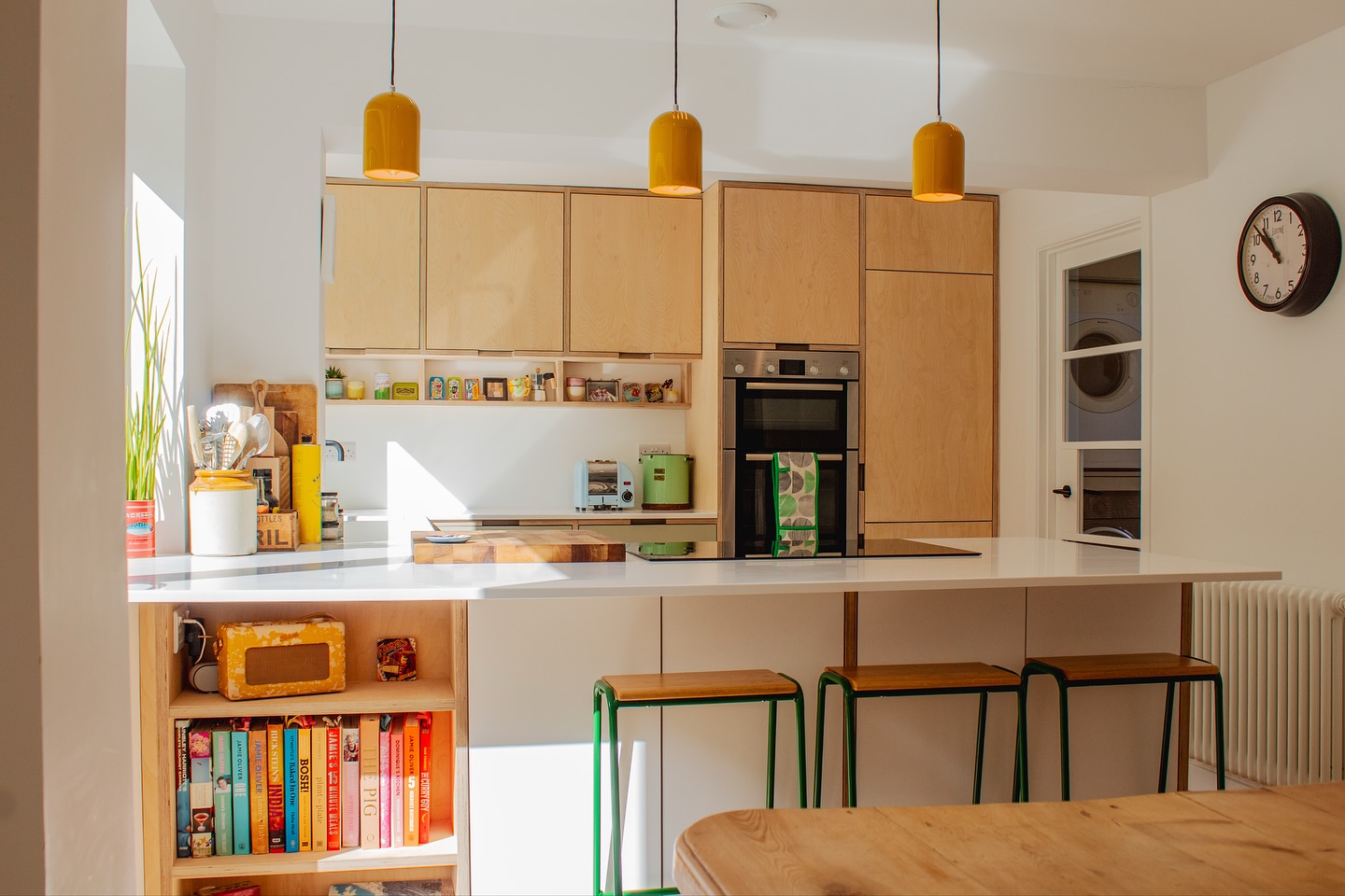 PORTFOLIO: FELTON HOUSE
Our clients wanted a kitchen that felt light, practical, and full of character. The result? Birch ply cabinetry with exposed edges, a family sized island, and open shelving. The perfect backdrop for with their favourite books, trinkets, and keepsakes.
Bright, functional, and welcoming, this kitchen has already become the heart of the home. We can’t wait to share more of the details soon!
#WeberCreativeInteriors #BespokeCarpentry #KitchenDesign #PlyKitchen #BirchPly #ModernCraftsmanship #InteriorDetails #KitchenInspo #HomeDesign #MadeToLast #PooleInteriors #ContemporaryLiving #KitchenGoals #StorageSolutions #DesignMadeSimple
