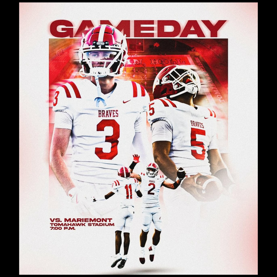 It's HOMECOMING‼️
Come join the FUN Tonight
PARADE starts at 5:45
Stay and watch as The Braves take on The Mariemont Warriors at 7.
-
Let's Go Braves 🖤🏈