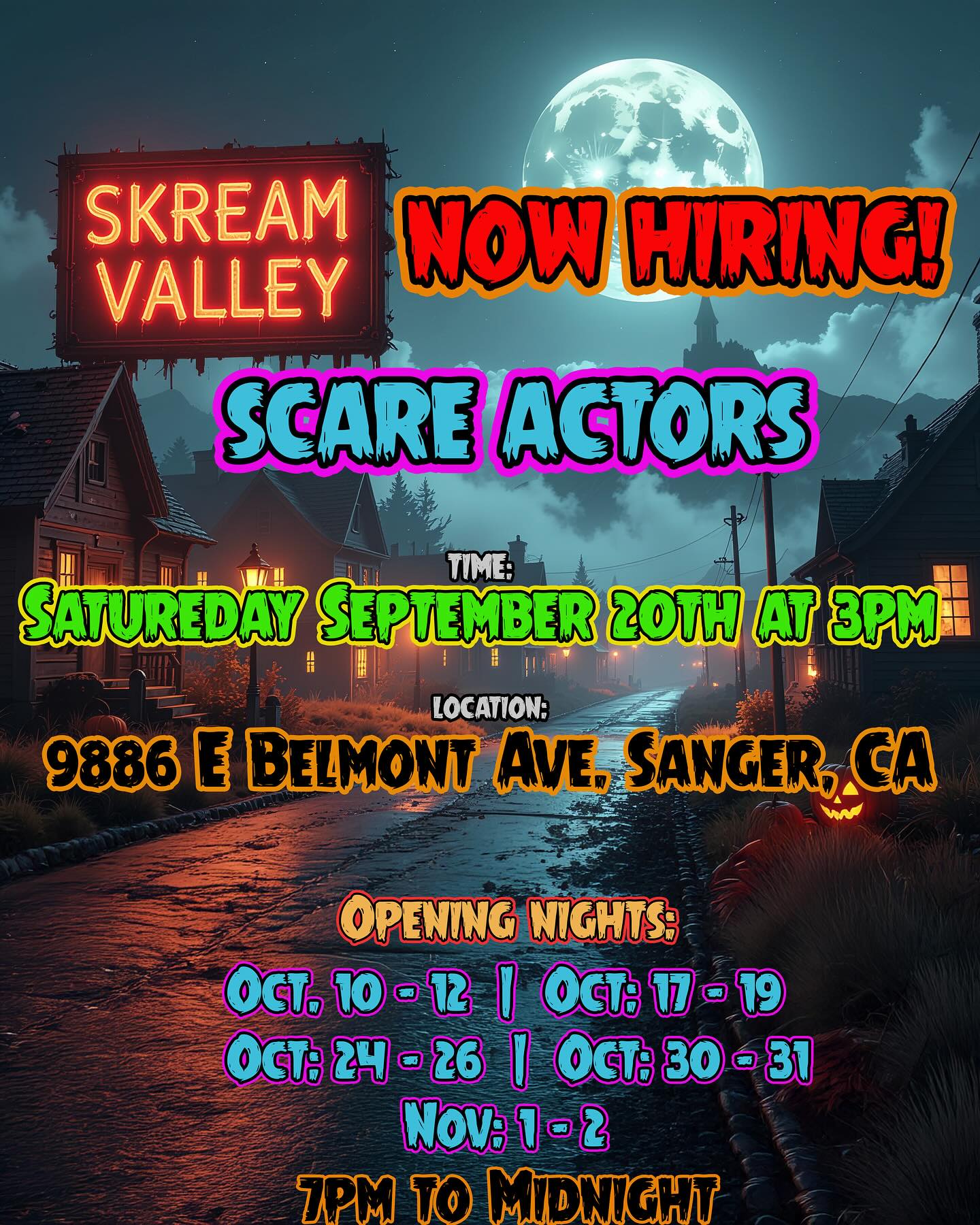 Here’s your chance to come work with us! Be here at this time to fill out an application. Resumes are acceptable.