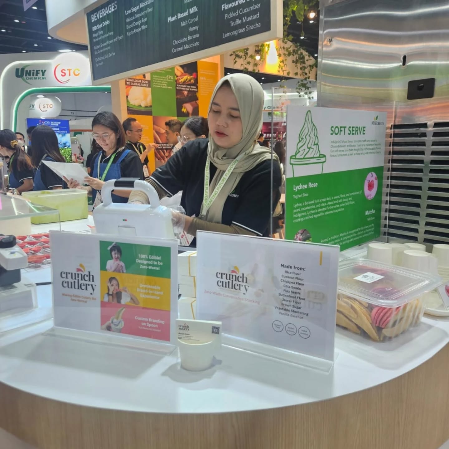 Did you catch us in Bangkok last week? 🌏✨
We had an amazing time at Fi Asia 2025 at QSNCC, showcasing our range of edible cutlery along with a live Cutlery making station for extra freshness! 🥄🌱
It was wonderful connecting with so many people who care about sustainable dining and innovative food solutions. 💚
Missed us at the show? Don’t worry—reach out to us anytime if you’re interested in learning more or trying out Crunch Cutlery to spice up your corporate events!
#CrunchCutlery #EatYourSpoon #FoodInnovation #SustainableLiving #FiAsia2025