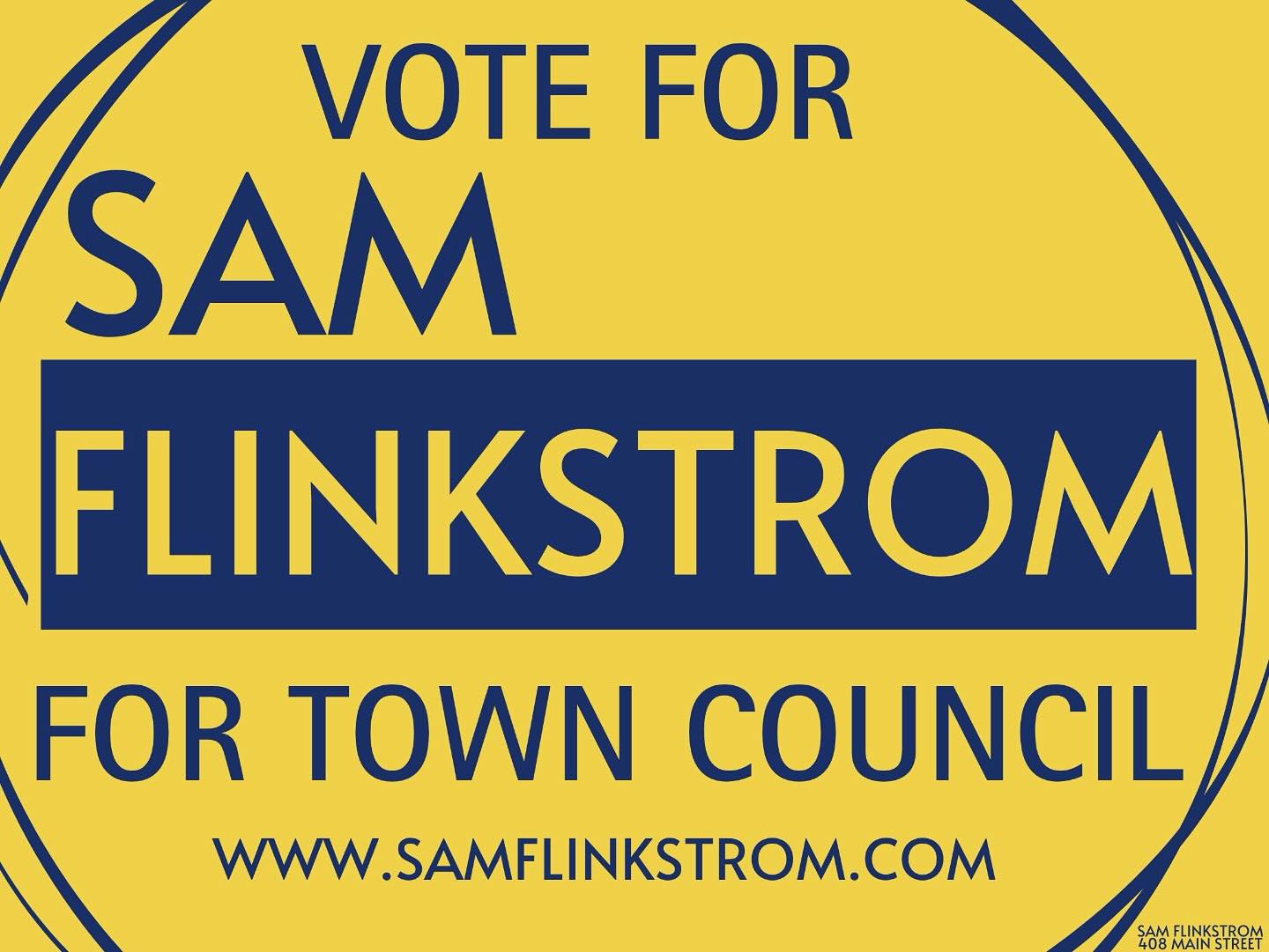 Hi guys! Roxanne here. You may have noticed this new campaign sign at the beer garden.
From fixing draft lines to fixing town politics, my co-owner & partner in everything, Sam Flinkstrom, is running for Town Council.
Heâs bringing the same energy, care, and commitment that he puts into our family (and our two small businesses: Happy Valley & Sefco Engineering) to the future of our town in order to make sure South Berwick is the kind of place where all families, small businesses and community thrive.
If you want to take a minute to learn more about what he stands for, and what heâs hoping to bring to the table, check out his website: www.samflinkstrom.com
Iâm super proud of him, and I hope youâll take a minute to see why. âșïž