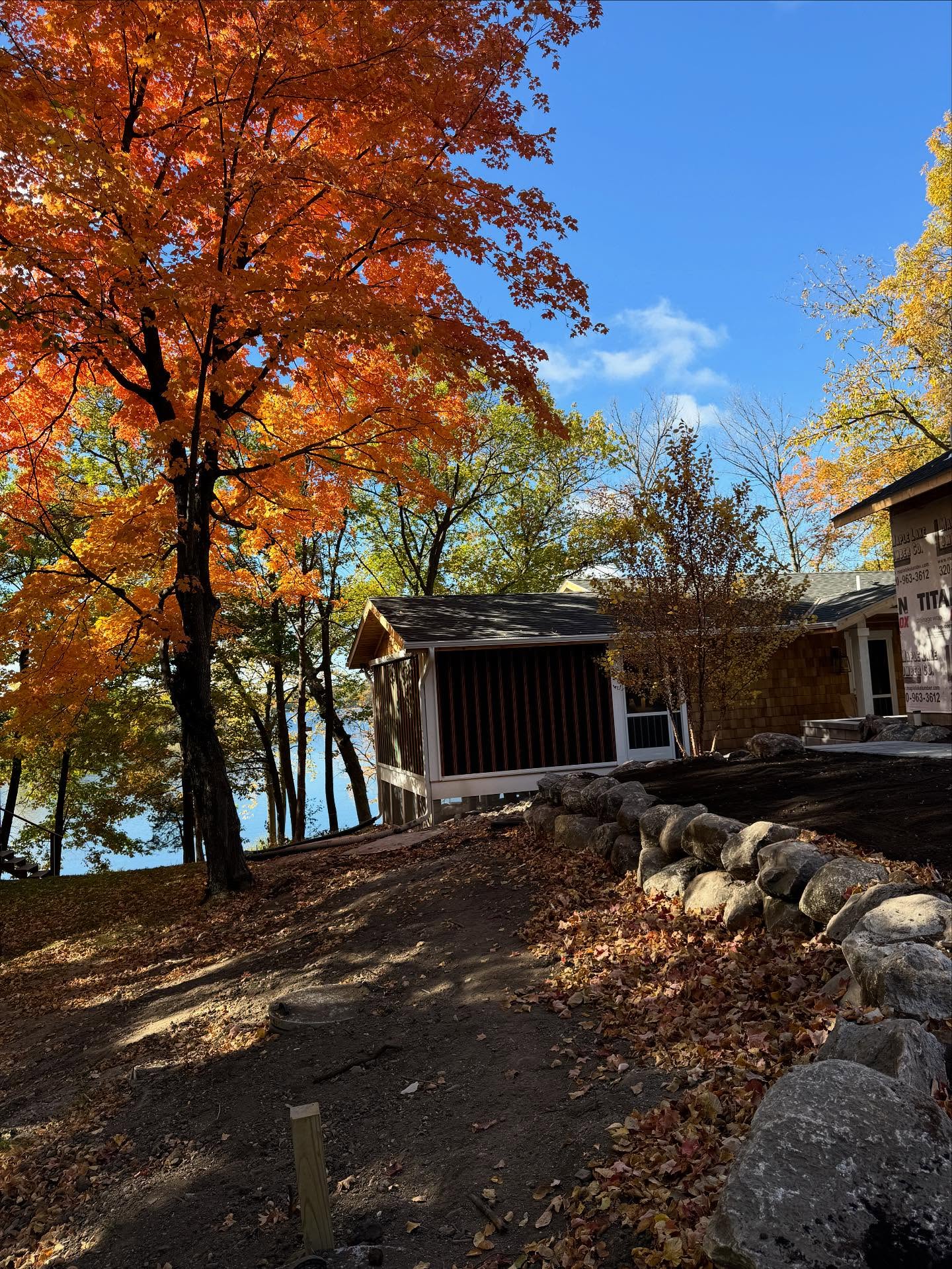 🍁 Fall is the perfect time to add lasting structure to your yard. Our boulder walls bring strength, style, and curb appeal that look great in every season.
