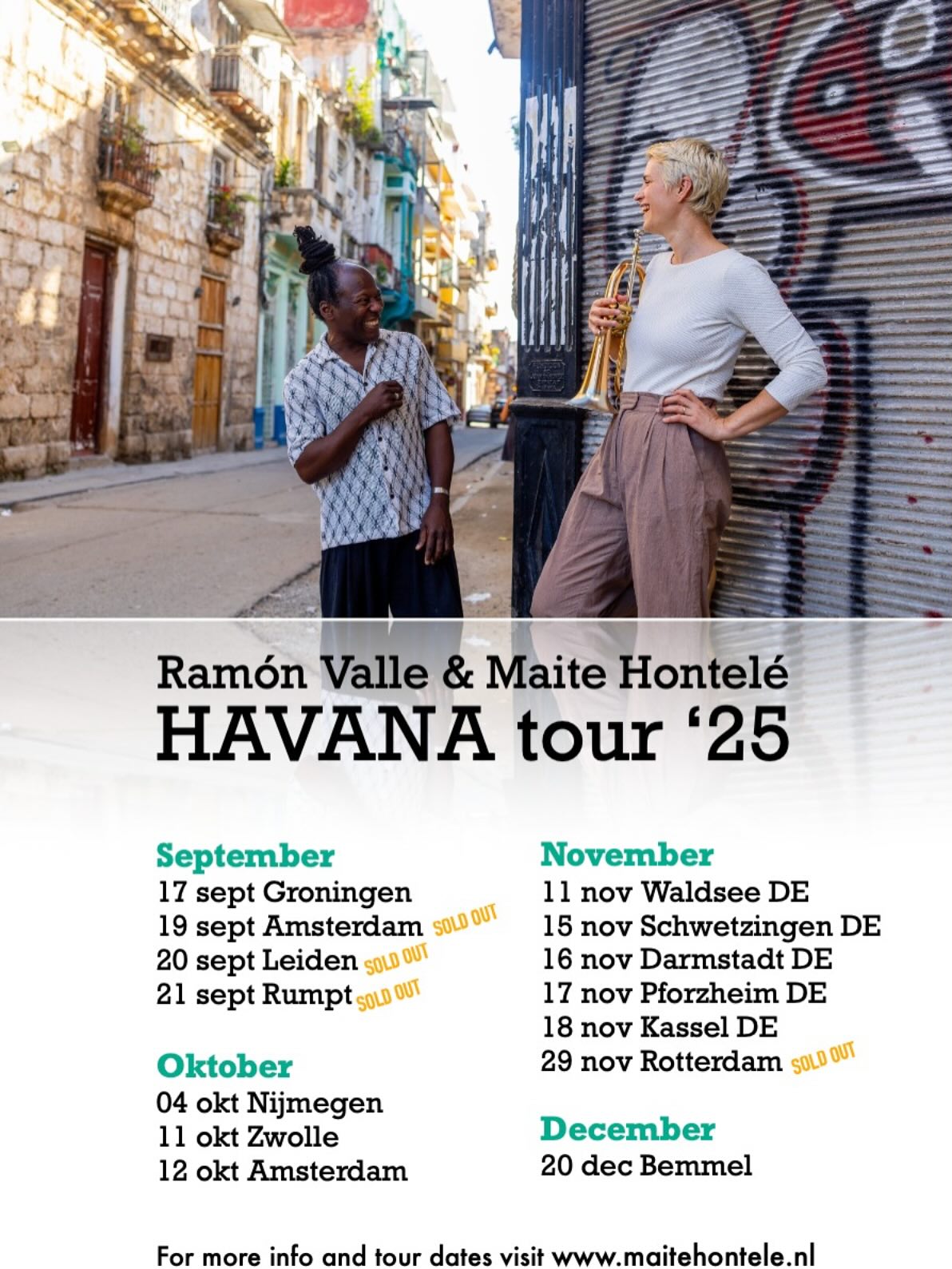 We are on tour with HAVANA! Come see us somewhere :)
More dates and info on www.maitehontele.nl
📷: @lilientrujilloviton