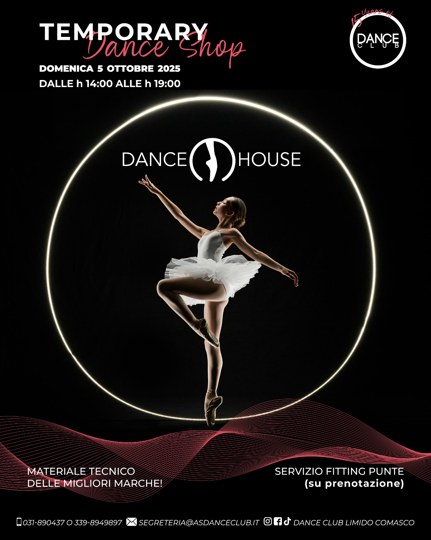 TEMPORARY DANCE SHOP 🩰
Domenica 5 Ottobre dalle h 14:00 alle h 19:00 Dance Club ospiterà il Temporary Dance Shop di @dance_house_official ! Sarà possibile acquistare materiale tecnico per danza delle migliori marche. Sarà disponibile anche il servizio Fitting punte su prenotazione tramite la nostra segreteria.
Vi aspettiamo!
Pic: @estudio_paolovolonte