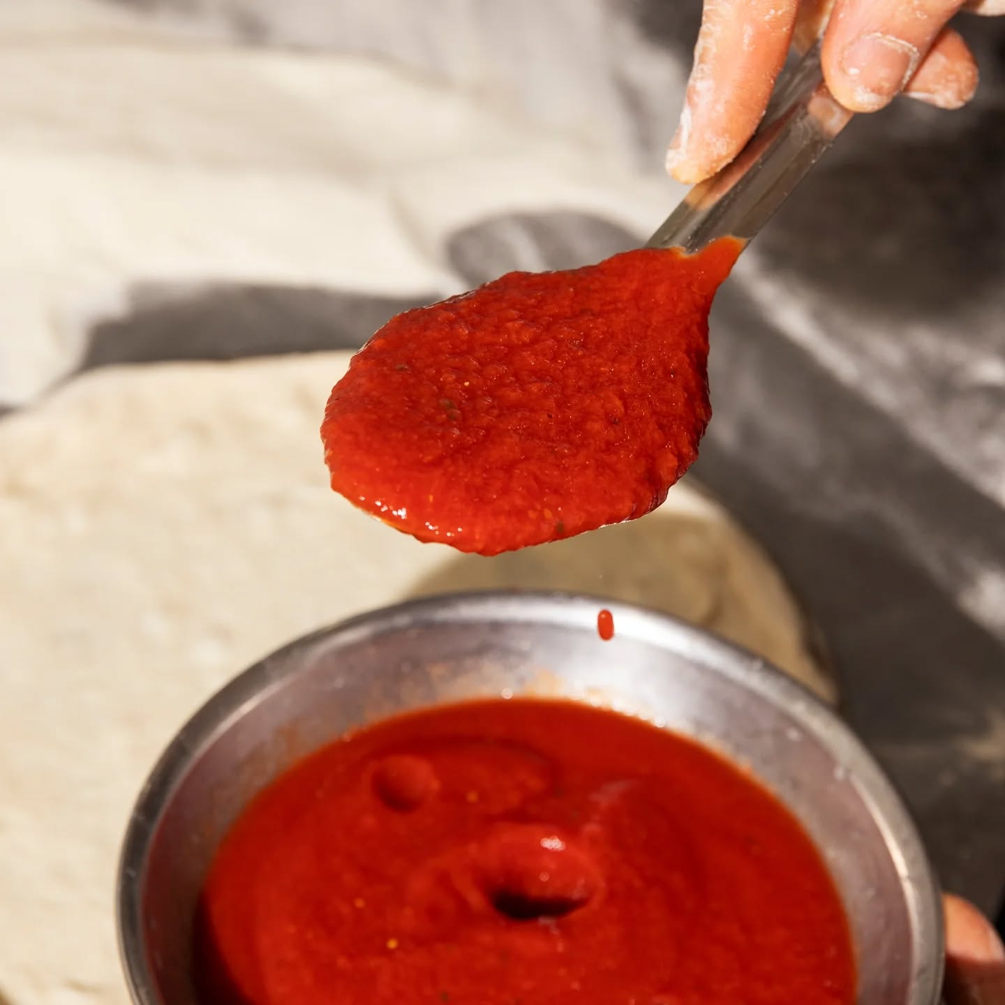 Every good pizza starts from the bottom up. We make our tomato sauce using Aussie tomatoes, fresh homegrown basil, Lake Deborah salt, and pepper. That's it, nothing extra, no sugar or oil, just top quality ingredients for the best flavour 👌🏽
#perthpizza #slowdoughpizzas #sourdoughpizza #perthfood
