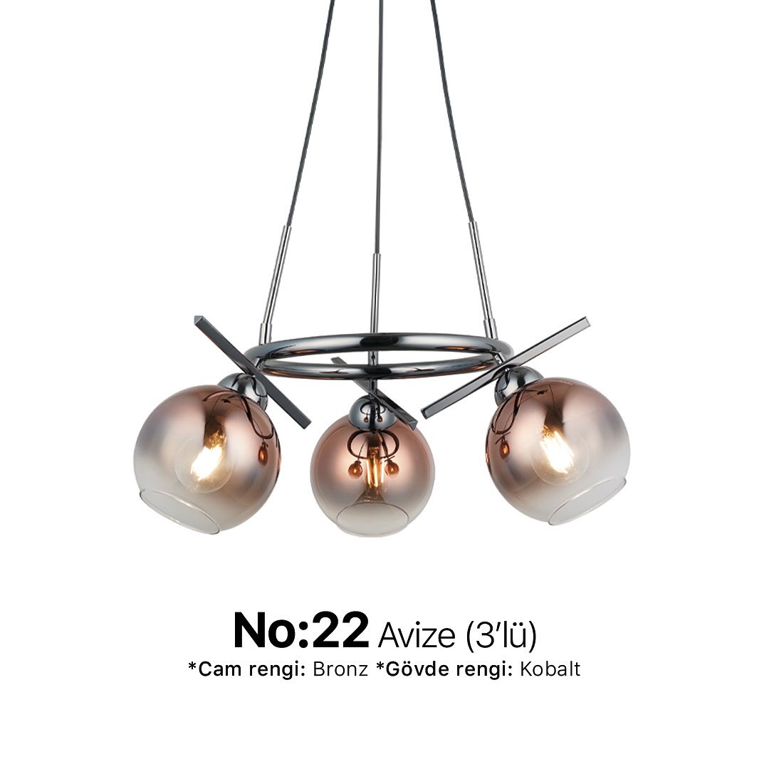No:22 Avize (3'lü)
Tüm ürünlerimiz için online mağazamızı ziyaret edin. #dgaraj