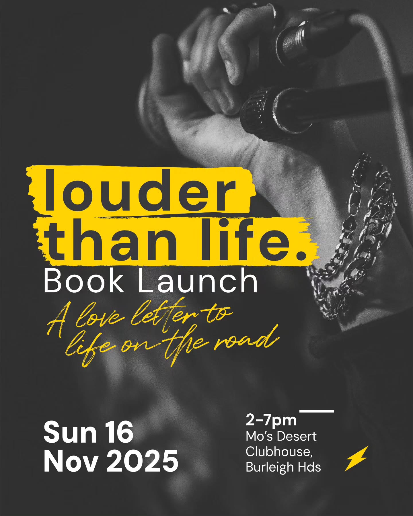 Hey legends, my amazing friend @emilyrockit has written an epic book about life on the road. We are teaming up as we have wanted to do a show at Mo's for so long! This is going to be a super fun family friendly day of music, food and a celebration of musicians and their stories. We would looove you to join us!
Huge love guys :)
⚡ Tickets ON SALE NOW! ⚡
Come celebrate the launch of Louder Than Life: The Touring Musician’s Handbook:
📅 Sunday 16 November
🕑 2–7pm
📍 Mo’s Desert Clubhouse, Gold Coast @mosdesertclubhouse
👨👩👧 ALL AGES
🎶 Live music from:
Matty Rogers Band @matty.rogers - soulful, blues-rock
HaydenGoSeek @haydengoseek - sun-soaked pop, Americana
uōng-bō @uongbo.mp3 - electrifying alt-rock
A love letter to life on the road. Grab your tickets now — link in bio 🎟️
(or for Facebook: https://tickets.oztix.com.au/outlet/event/078703af-6107-4cd2-a102-fa93848ba93c)
#LouderThanLifeBook #EmilyRockit #BookLaunch #LiveMusic #TourLife #GoldCoastMusic #LiveMusic #MusicIndustry #Touring #TouringMusician #IndieAuthor #MusicianLife