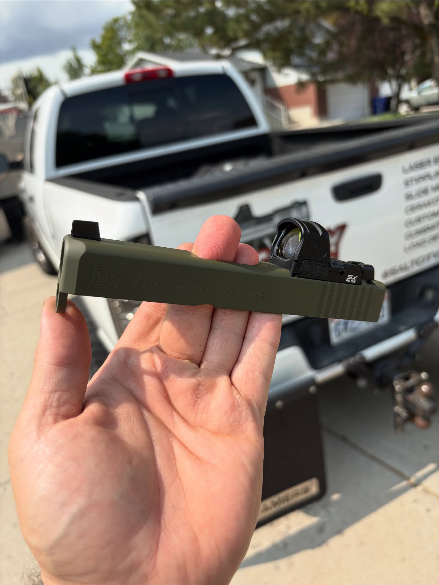 G29 came in for an optic cut and OD green cerakote and while we were at it a set of @angrybeararms2.0 blackout irons