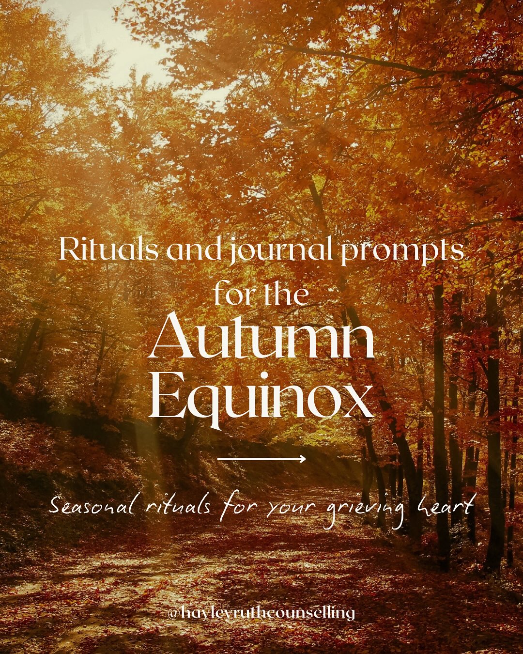 Rituals and Journal Prompts for the Autumn Equinox 🍂
As the seasons begin to turn and we move towards Autumn, I’d like to share some simple ritual practices and journaling prompts to support you when moving through grief.
This season always feels particularly tender when we’re carrying grief - whether from personal losses or the collective weight of our world (which is feeling especially heavy right now). But it can teach us a lot if we connect into the wisdom of nature and what it can teach us at this time 🍂
This post offers rituals and reflections on finding balance in grief - exploring gentle ways of carrying both our sorrow and our joy. As well as exploring what we may need to let go of that has been keeping us feeling stuck in our grief too.
🍁 What resonates most with you from these reflections? I’d love to hear what the season of Autumn brings up for you in your own grief journey...
✨ If you’d like to explore working with grief rituals more I have space for 1:1 grief tending session available and also an upcoming grief tending circle in #avebury on 9th November 🎃
Link in bio for more info or to book
Sending love to your tender hearts during this time of transition and change 🧡
#griefsupport #griefjourney #grieftherapy #autumnequinox #griefandloss #griefcounselling #collectivegrief #griefhealing #grieftending #mabon #mabonblessings #grieftendingrituals #autumnrituals #seasonalliving #wheeloftheyear #griefritual #griefrituals #lettinggo #griefandjoy