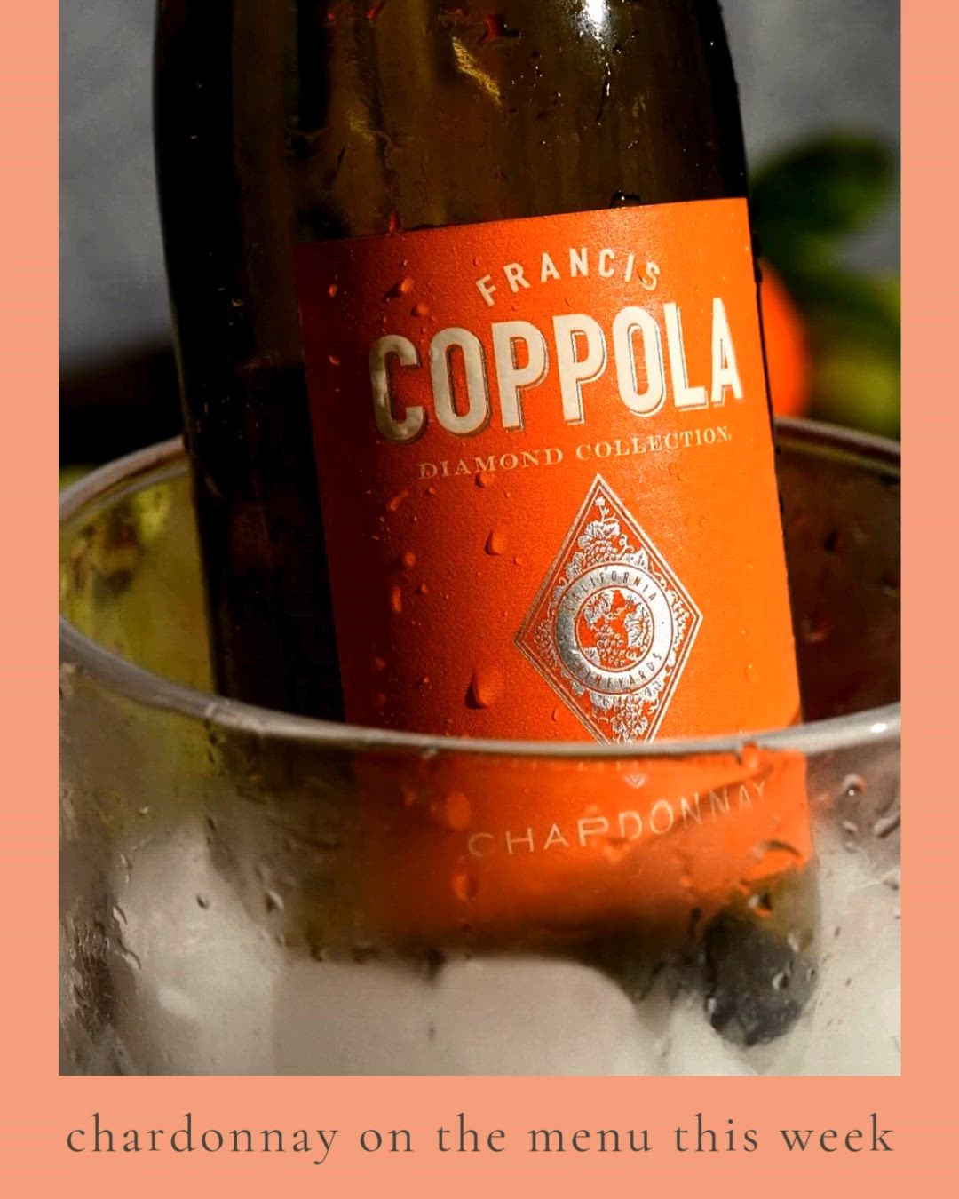 Step 1: Grab an ice bucket
Step 2: Fill it with ice
Step 3: Rescue that chilled bottle of Chardonnay from the fridge
Step 4: Pop it open
Step 5: Pour yourself a glass
Step 6: Nestle the bottle in the ice bucket.
Step 7: Sip, relax, repeat.
Cheers!
#WineLovers #ChardonnayTime #WineOClock #InstaWine #CalifornianChardonnay @coppolawine @delicatofamilywines