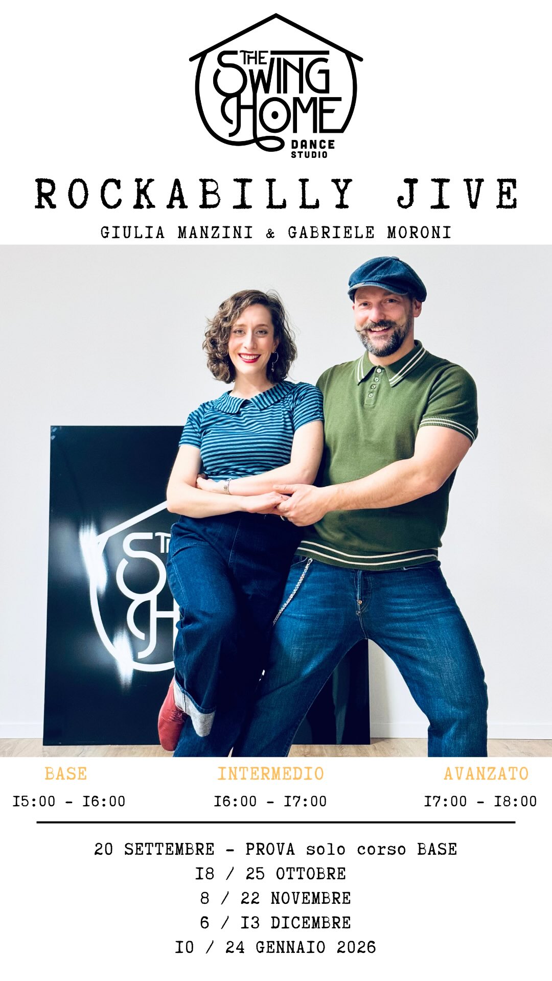 🔥 Preparati a scatenarti al ritmo del Rockabilly Jive! 🔥
@giuliamanzini & @gmoroni82 (@rocknrollinghearts) ti aspettano a @theswinghome per 8 appuntamenti pieni di energia, sorrisi e tanto ballo.
💃 Corsi per tutti i livelli:
✨ Base – ore 15:00
✨ Intermedio – ore 16:00
✨ Avanzato – ore 17:00
👉 ecco tutte le date del corso:
18 / 25 ottobre
8 / 22 novembre
6 / 13 dicembre
10 / 24 gennaio
🎶 Porta con te la voglia di divertirti e lasciati trasportare dal ritmo che ha fatto la storia!
Il Rockabilly non è solo un ballo, è uno stile di vita💥
📍 Dove? The Swing Home
👉 Non perderti il posto, scrivici ora per iscriverti!
___________
Abbigliamento e scarpe by @la_bodeguita_scarpedaballobg
L’unica e sola che ci veste così bene!