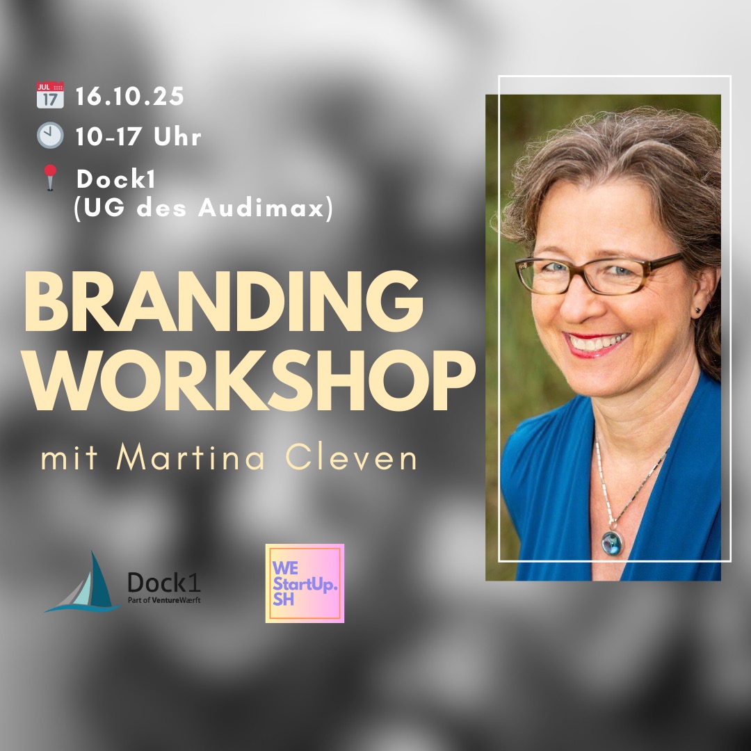 📅 16.10.2025 🕙 10 - 17 Uhr 📍Container 12.3 (❗🔃Achtung Raumänderung: NICHT im Dock1 sondern im Container 12.3, Campus Flensburg)
✨ Branding Workshop mit Martina Cleven ✨
Wir freuen uns, für euch einen Branding-Workshop mit Martina Cleven zu organisieren. Dieser Workshop richtet sich speziell an Gründerinnen und gründungsinteressierte Frauen und behandelt zentrale Fragen wie:
✨ Was macht mein Angebot einzigartig?
✨ Wen will ich begeistern?
✨ Wie grenze ich mich ab?
✨ Wofür steht meine Marke?
🔎 Ziel ist es, dass die Teilnehmerinnen ihre aktuellen Marketing-Aktivitäten reflektieren und erste Schritte zur Vermarktung ihres Angebots einleiten können. Der Workshop bietet wertvolle Inputs, Tools und die Möglichkeit zum konstruktiven Feedback in kleinen Teams.
👩💼 Martina Cleven, die den Workshop leitet, ist Expertin in der Markenentwicklung. Sie hat mehr als 10 Jahre in führenden Unternehmen wie Ferrero und Danone im Brand Management gearbeitet und war Geschäftsführerin der Markenstrategie-Beratung Added Value. Seit über 20 Jahren unterstützt sie Unternehmen unterschiedlicher Größen, darunter Unilever, Beiersdorf und zahlreiche Startups. Zudem agiert sie als Mentorin und Jurorin in der Startup-Community.
⚡️ Die Plätze sind auf 15 Teilnehmerinnen begrenzt - first come, first serve! Sichere dir schnell ein Ticket in dem Link in unserer Bio 🎟️
Wir freuen uns auf euch, bis bald! 👋🏼😊
__________________
EXISTWomenSH ist eine Kooperation zwischen dem @zfe_kiel - Zentrum für Entrepreneurship der Christian-Albrechts-Universität Kiel und der @muthesiuskunsthochschulekiel, der @startup.bridge der Fachhochschule Wedel, dem @gruendercube des Hanse Innovations Campus Lübeck und WEStartUpSH des Jackstädt-Zentrum der Europa-Universität Flensburg @uni.flensburg @dock1_fl @startupsh_now @hochschuleflensburg @kieluni Gefördert vom Bundesministerium für Wirtschaft und Klimaschutz (BMWK)