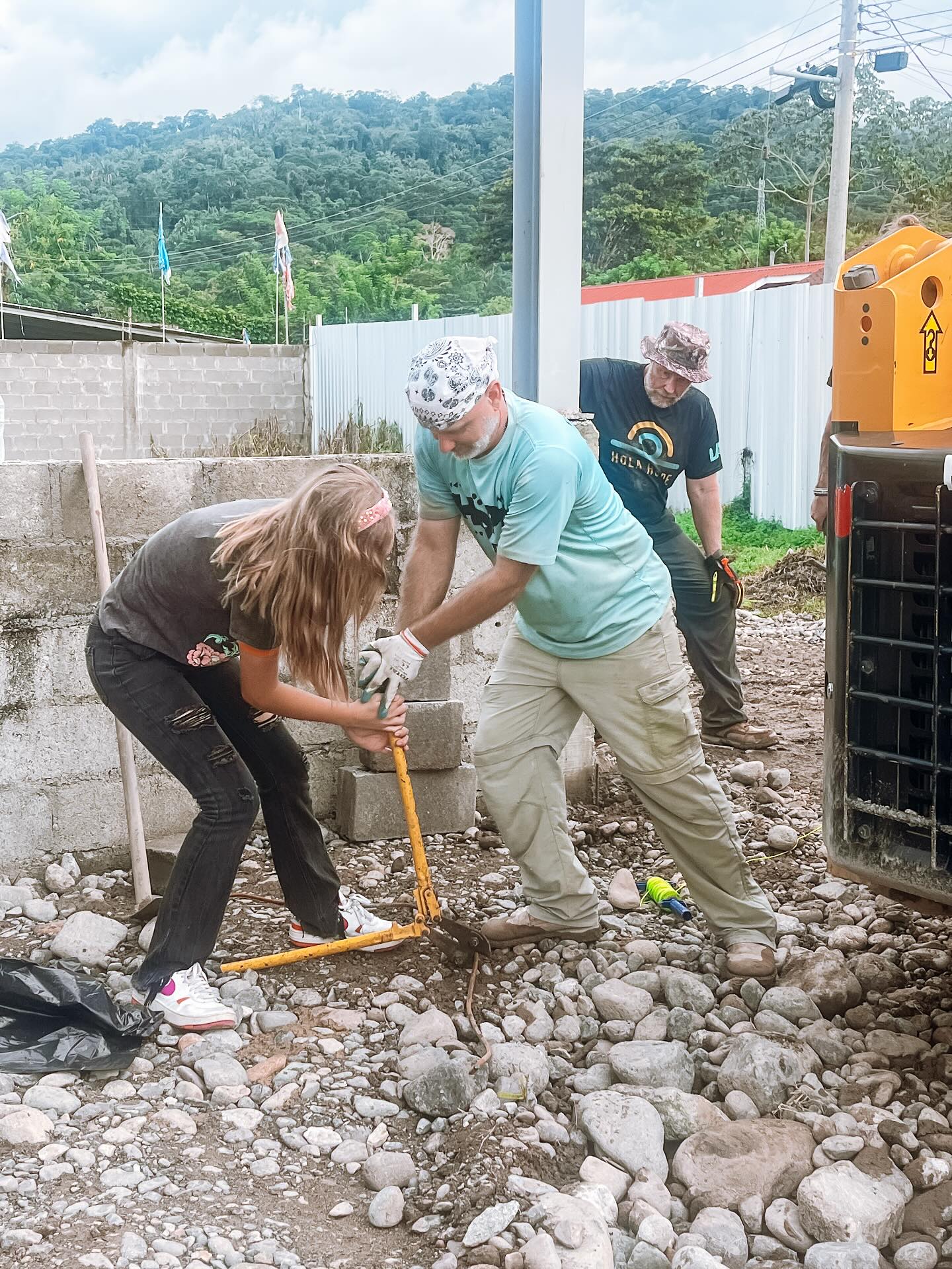 Work continues getting the dirt in for the floor! Teamwork makes dreamwork with this duo.