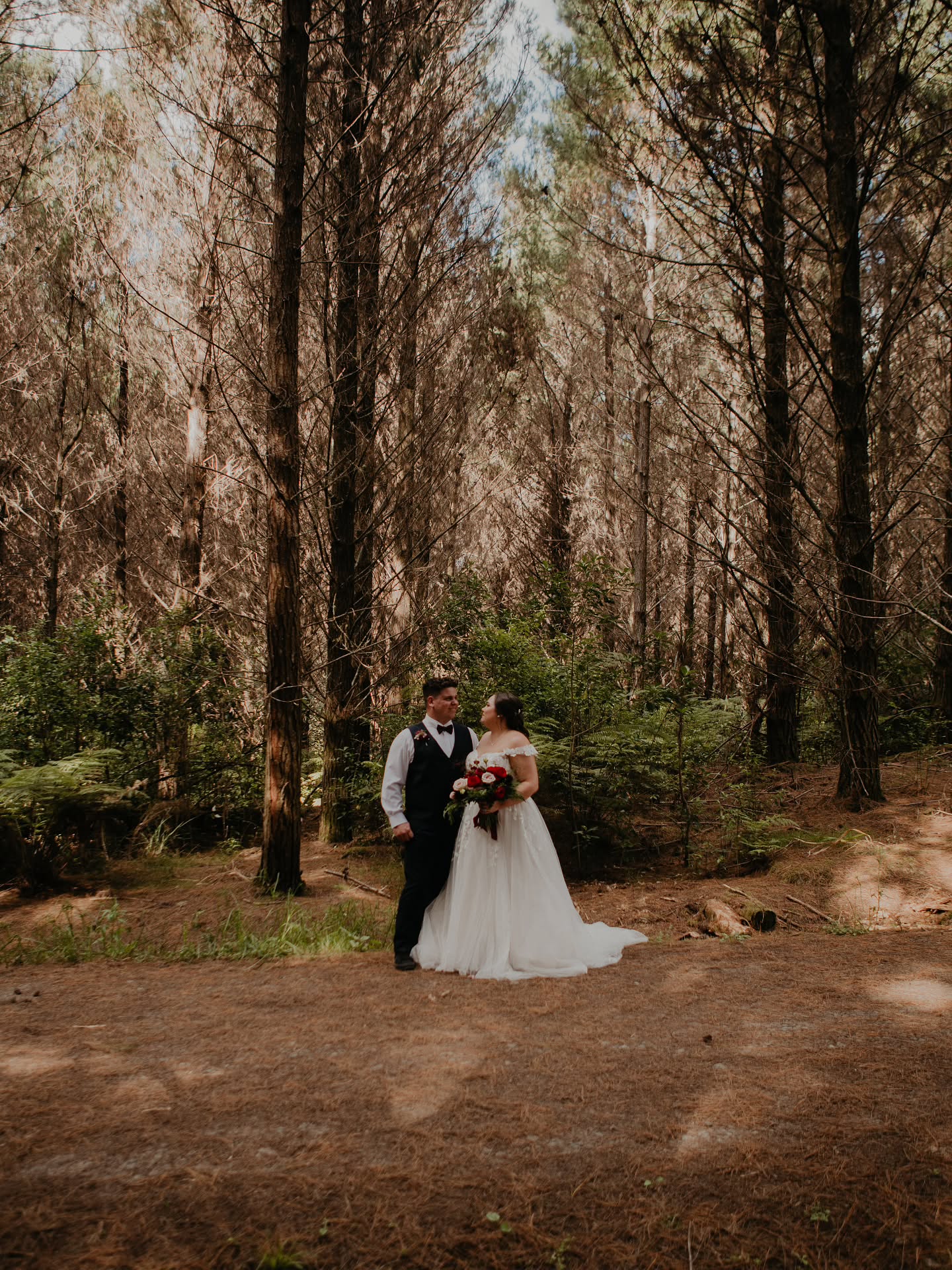 Always count me in for wedding photos in a forest π
