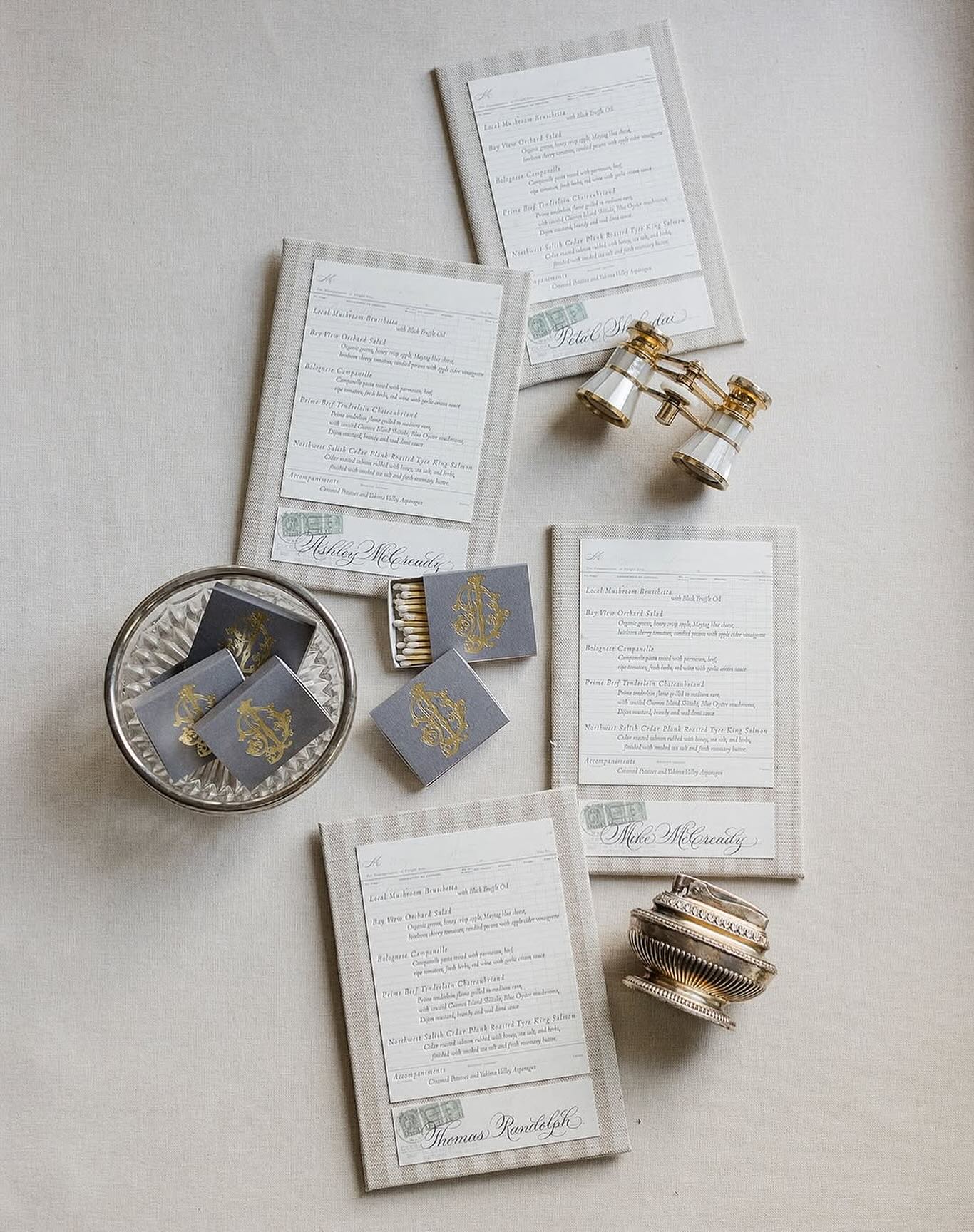 Repost from @greyandcake
•
Pressed menus on fabric backing with @kei.haniyacalligraphy 🤍 Wedding by @kalebnormanjames | Photography by @alexwphotography
