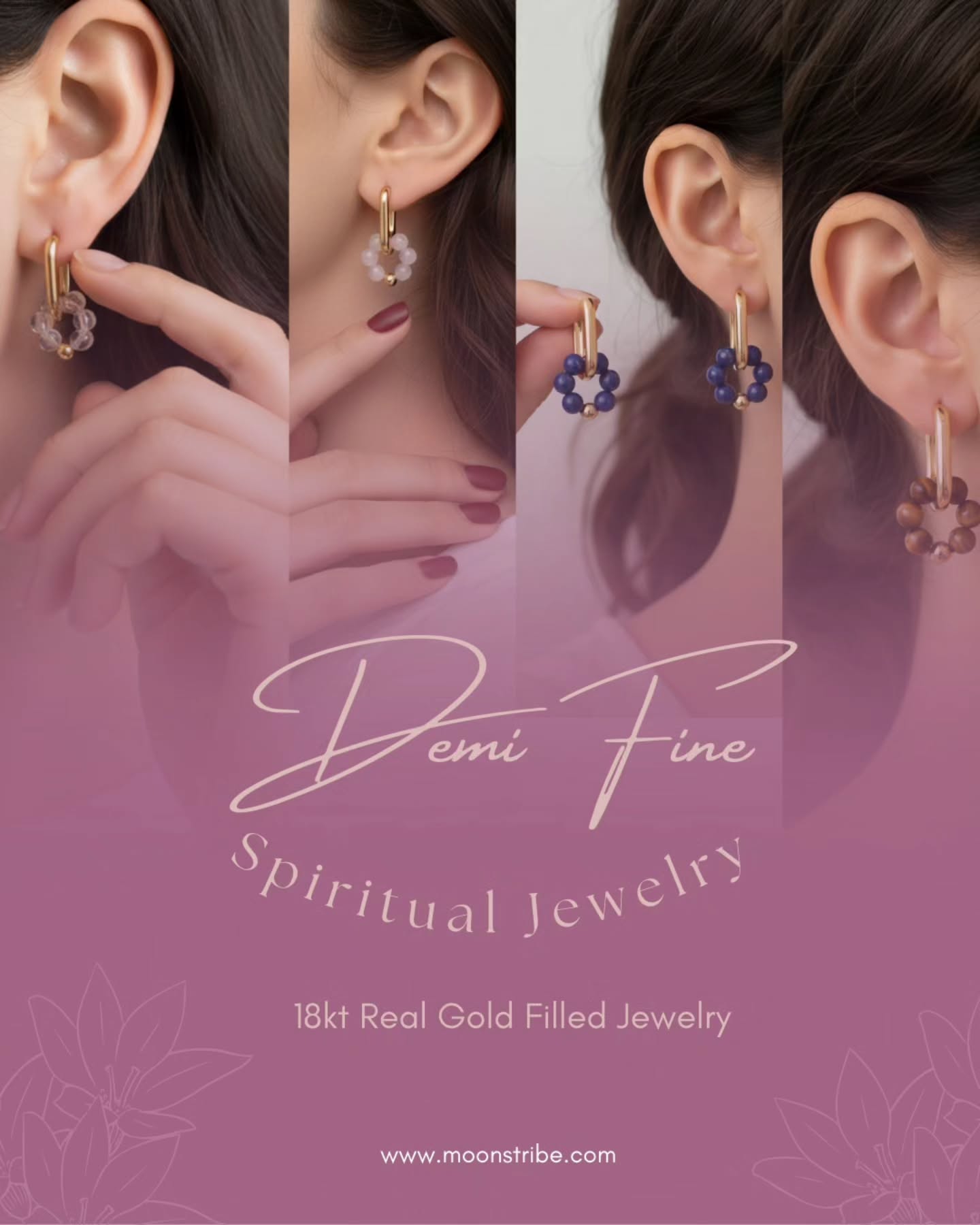 EARRINGS ARE LIVE ON WEBSITE
The gemstone charms earrings are live. Experience spirituality luxury and style in one.
.
.
18kt gold filled earrings with natural gemstone charms.
.
.
A versatile collection of earrings that can be styled according to your energy and style