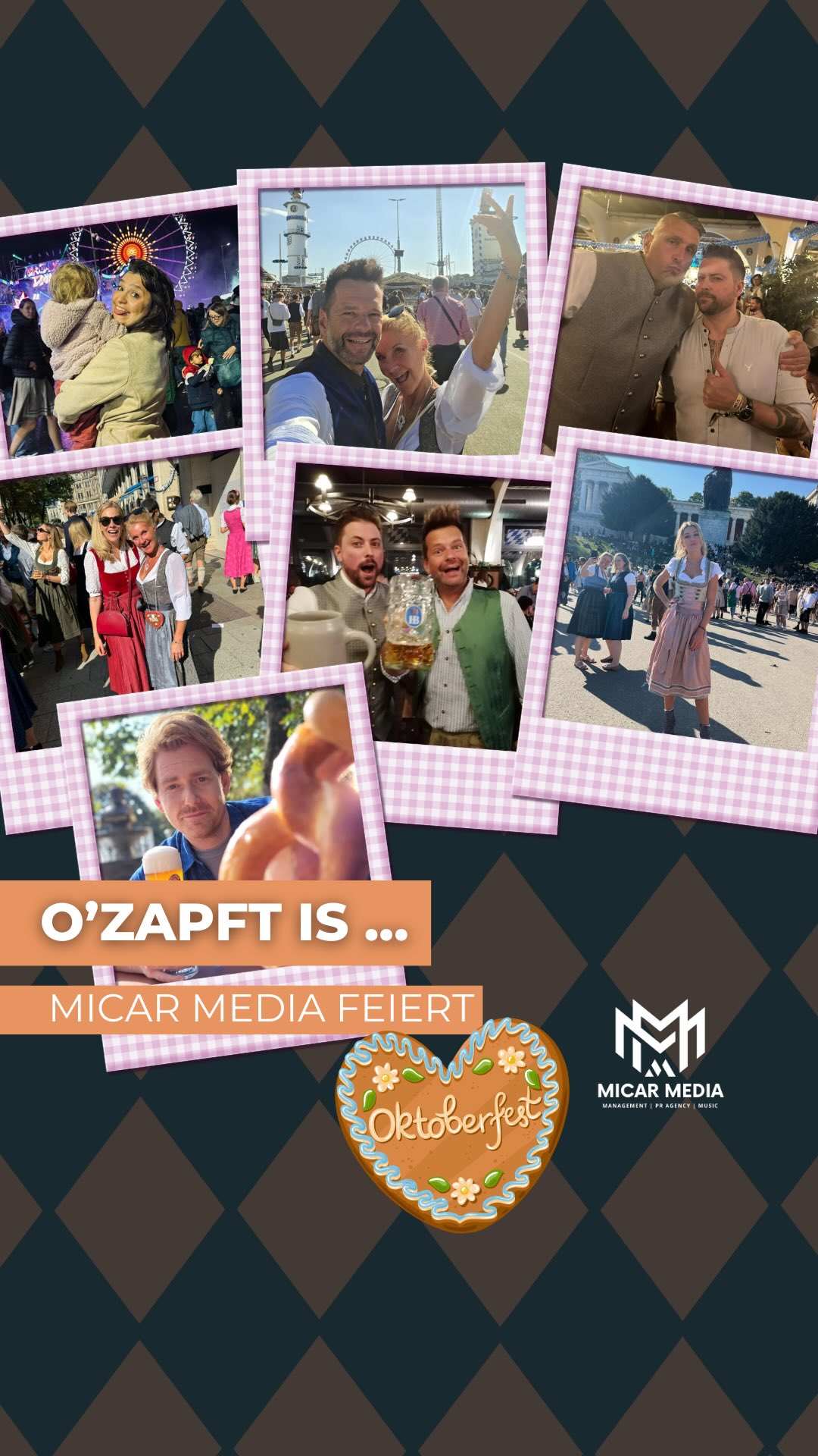 O’zapft is – auch bei MICAR MEDIA! 🍻🎡 Ob direkt beim Wiesn-Auftakt, vor der Bavaria, mitten im Festzelt oder mit der Familie beim Riesenrad – unsere Künstler feiern die Wiesn auf ihre ganz eigene Art. Wir waren am Wochenende in München mit dabei.
🍹 @dajanaeitberger im Dirndl mit einem Drink
🍺 @johannes_heinrichs im Biergarten
🎉 @micarmusic auf Wiesn-World-Tour zwischen Brezn und Beats
🍺 @anthony_paul_official auf der Schaukel beim Heidi Fest
💃🏼 @annakarolinberger im Dirndl-Glam vor der Bavaria
💖 @kevin_kuske mit seiner Freundin
🎡 @miss_anikal mit ihrer Tochter unterm Lichterrad
🥨 @micar_jash beim fröhlichen Schunkeln
🤩 @olelynggaardcopenhagen & @katinkavf – Danke für die Einladung!
Von Maßkrug-Gaudi bis Kinderlachen – die Wiesn kann so schön sein!
Mehr zu unseren ARTISTS auf www.micar-media.com (Link in der Bio.)
#MICARMEDIA #Oktoberfest2025 #WiesnVibes #AnnaKarolinBerger #FelixVonJascheroff #KevinKuske #AnikaLehmann #Micar #MicarJash #AnthonyPaul #DajanaEitberger #DirndlStyle #Lederhosn #WiesnFamilie #WiesnLove #OzapftIs #BavariaMoments #Münchenliebe